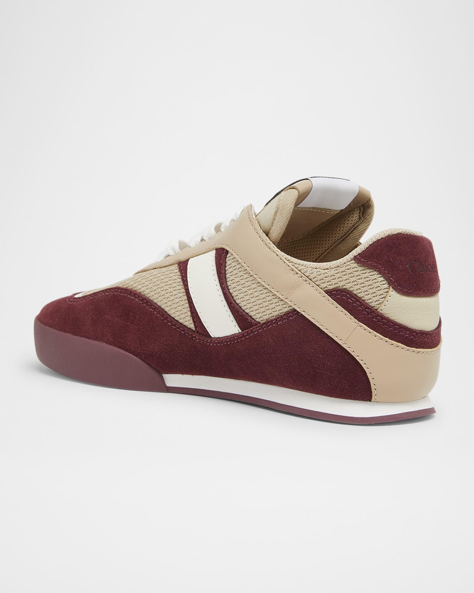 Kick Mixed Leather Retro Low-Top Sneakers