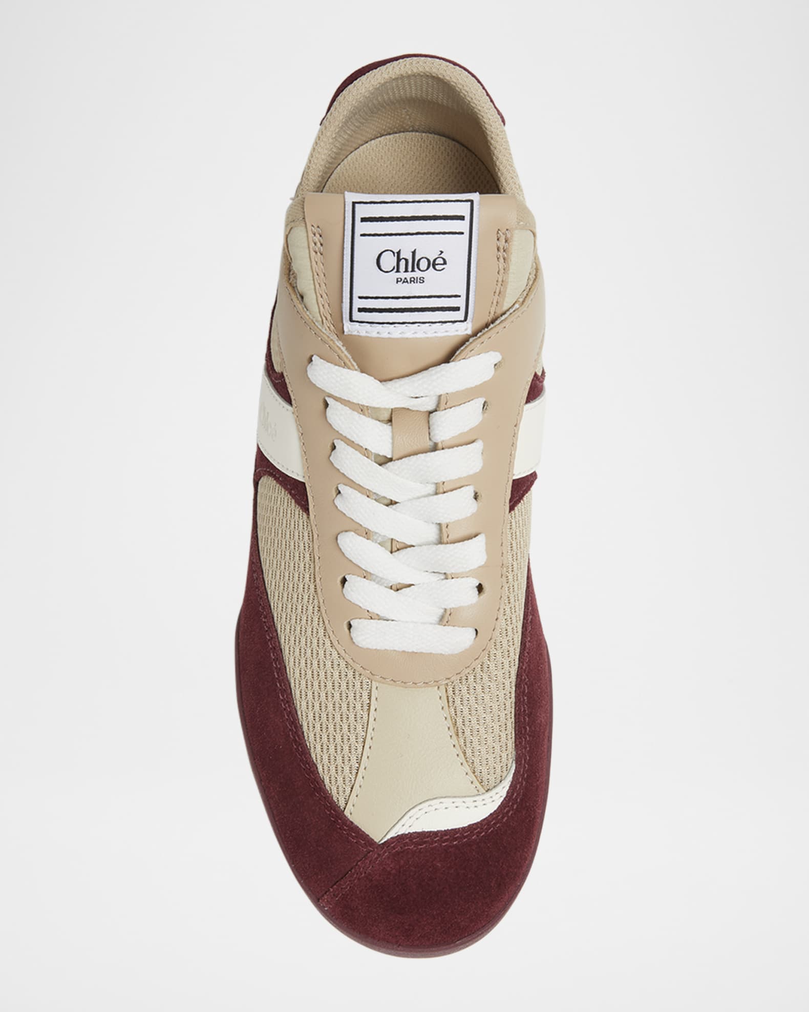 Kick Mixed Leather Retro Low-Top Sneakers
