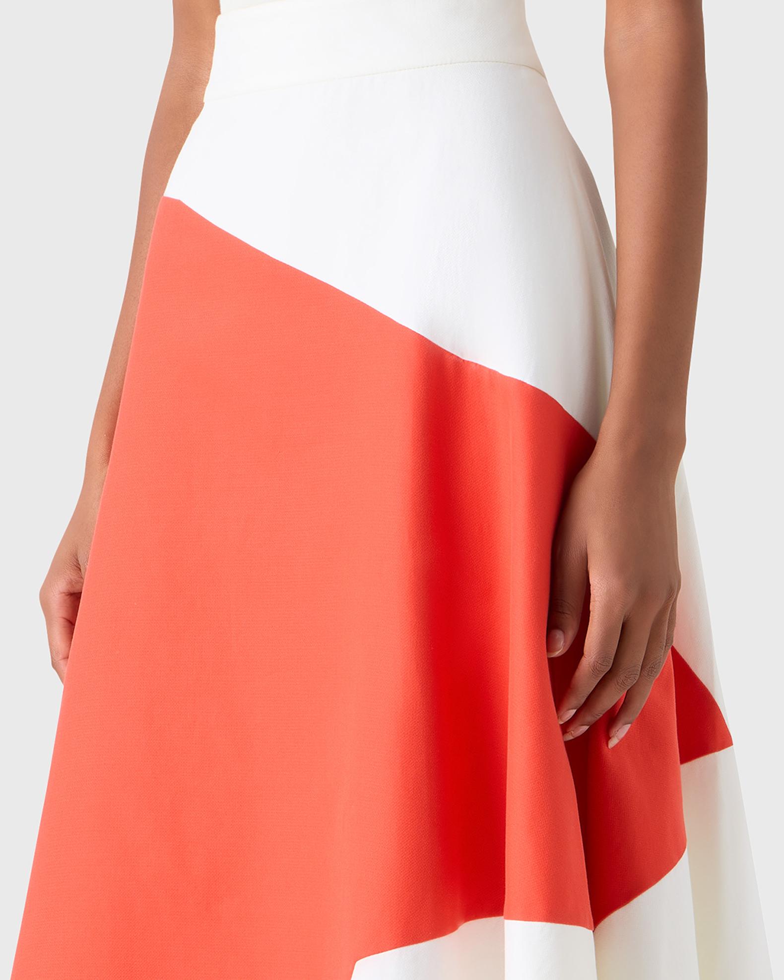 Akris Patchwork Cotton Midi A-Line Skirt | Neiman Marcus