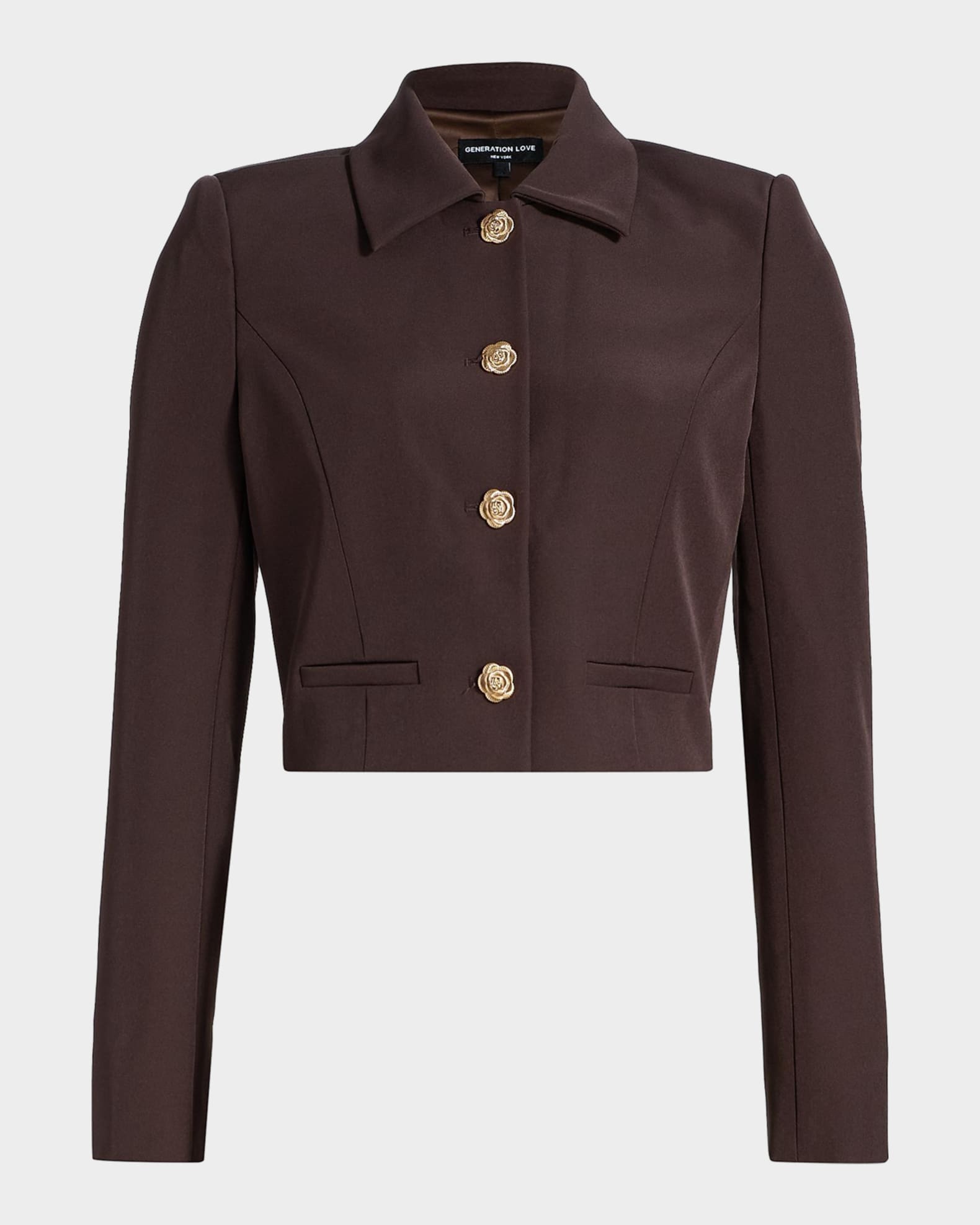 Oliver Stretch Crepe Cropped Blazer | Neiman Marcus