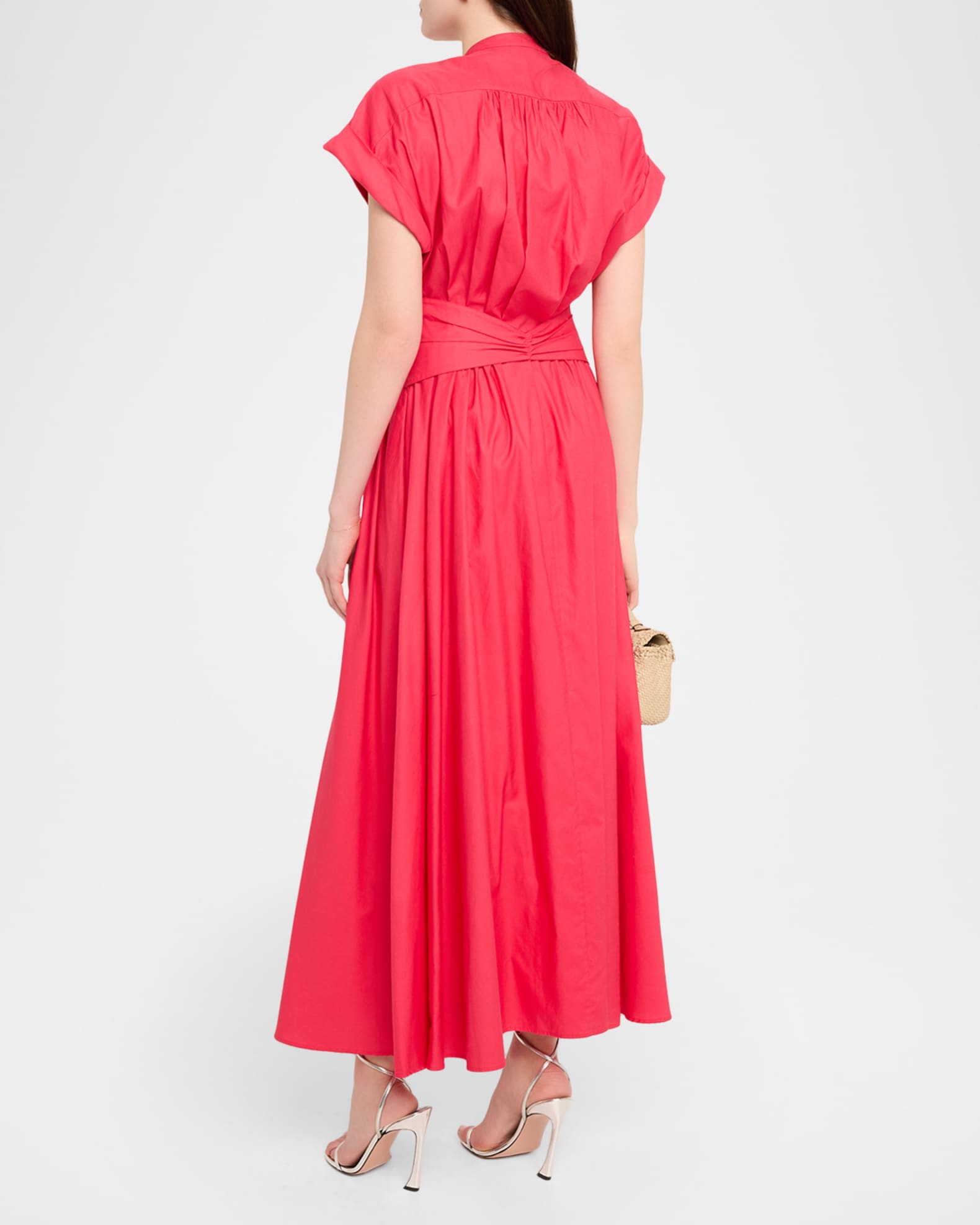 short sleeve cotton maxi dress Keep Talking Rust Red Knit Bodice 2XL) * Bust up to 50 * Length TEMPLATE DRESS - Short Sleeved