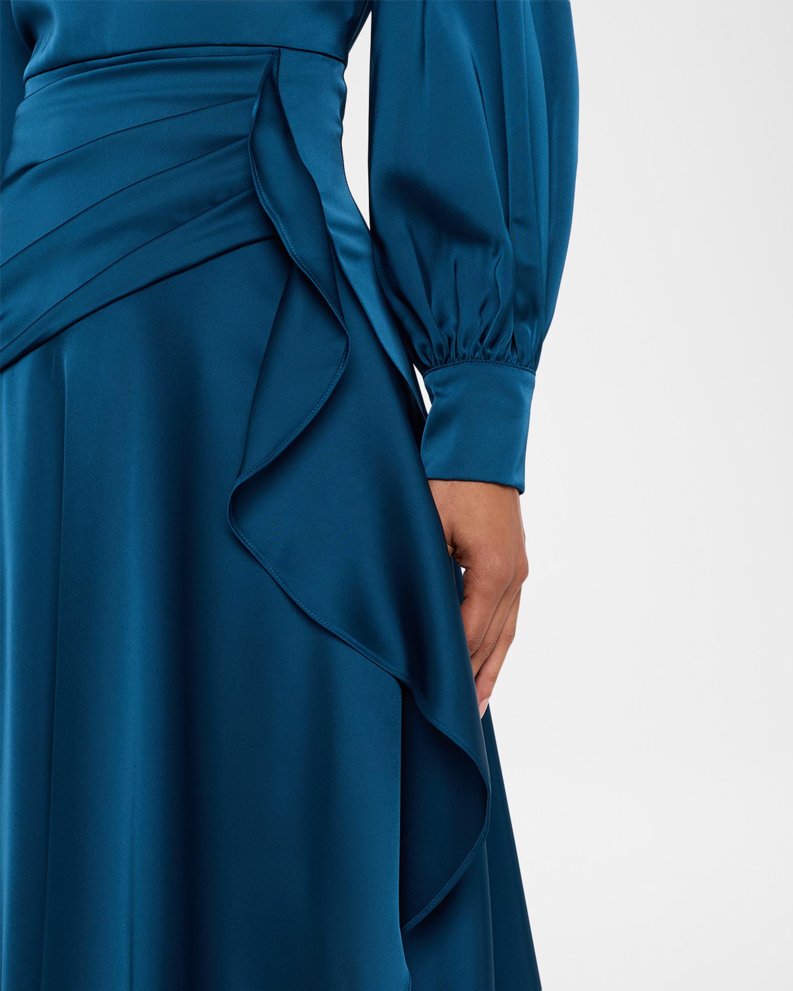 Theia Florence Asymmetric Handkerchief Midi Dress | Neiman Marcus