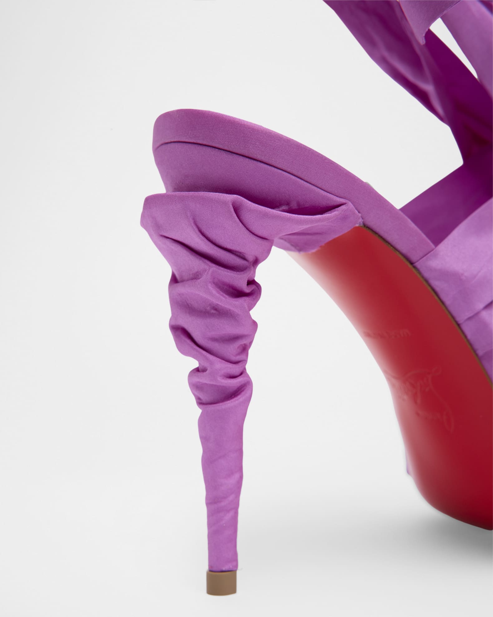 Christian Louboutin 100mm Affabula Taffeta Lace-Up Sandals