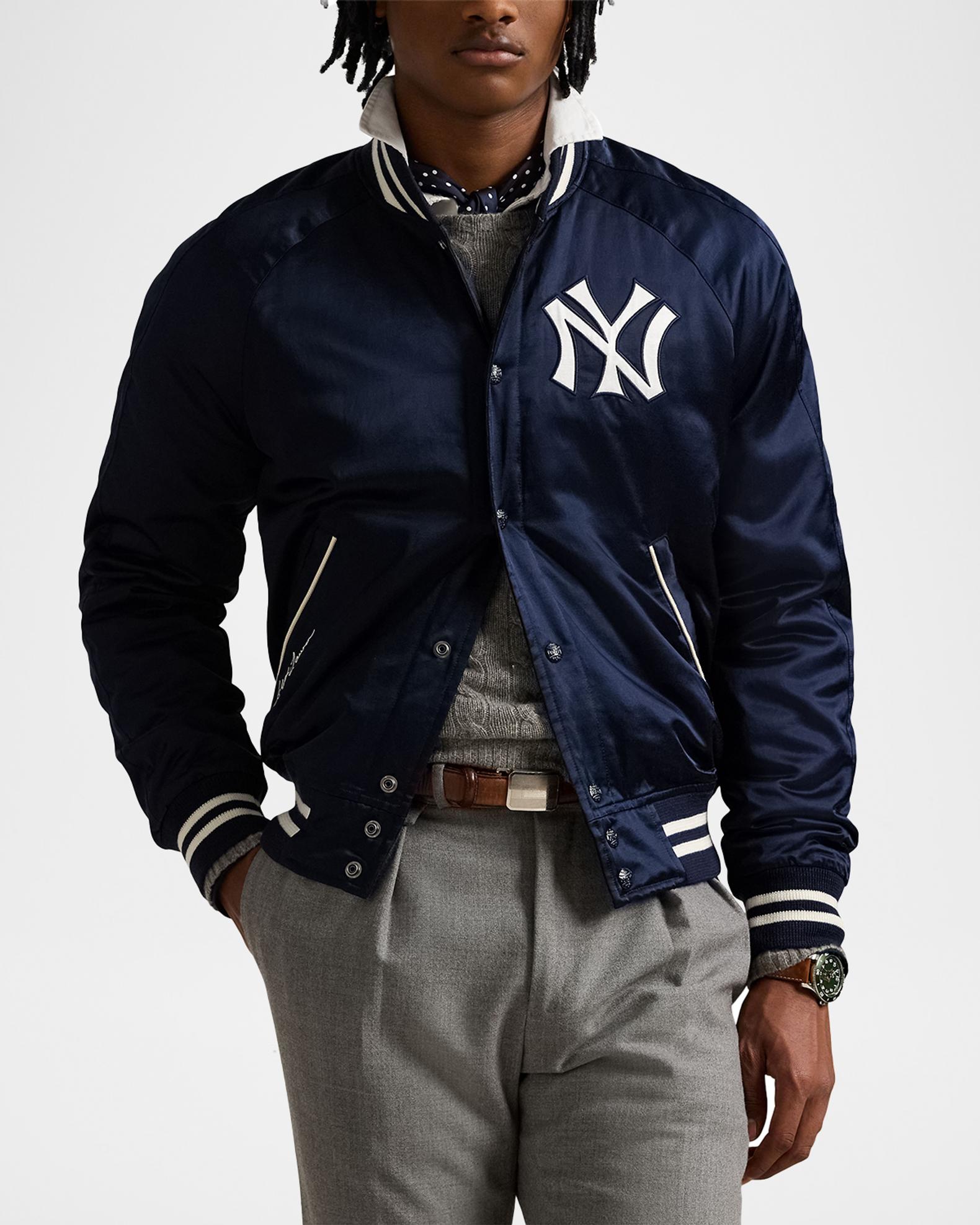 POLO RALPH LAUREN ナポレヨンジャケット Polo Ralph Lauren x Yankees Men's Satin Bomber Jacket | Neiman Marcus
