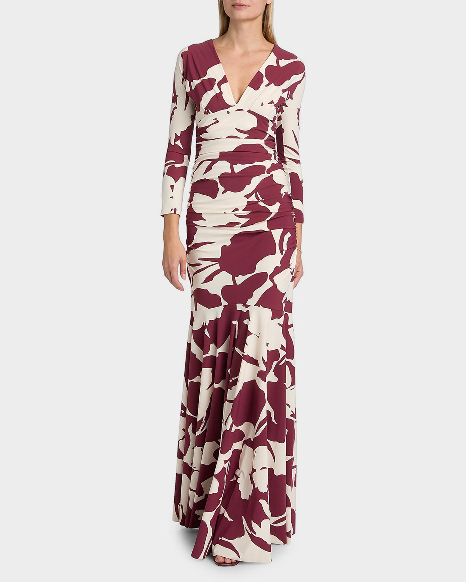 Chiara Boni La Petite Robe Riensen Floral-Print Mermaid Gown | Neiman ...