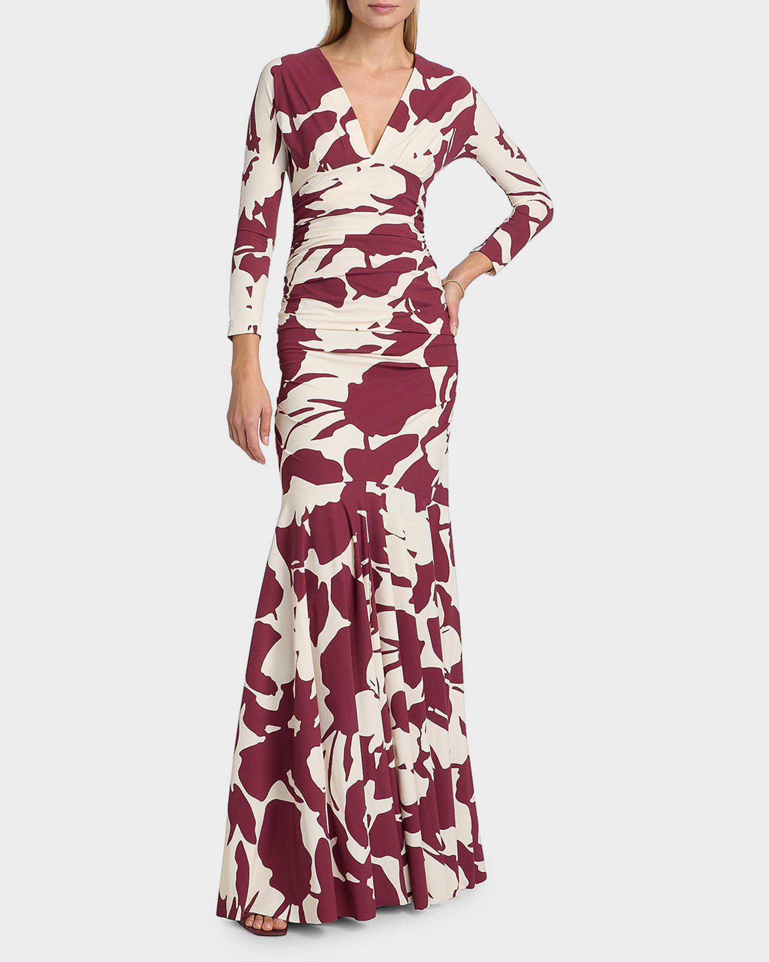 Chiara Boni La Petite Robe Riensen Floral-Print Mermaid Gown | Neiman ...