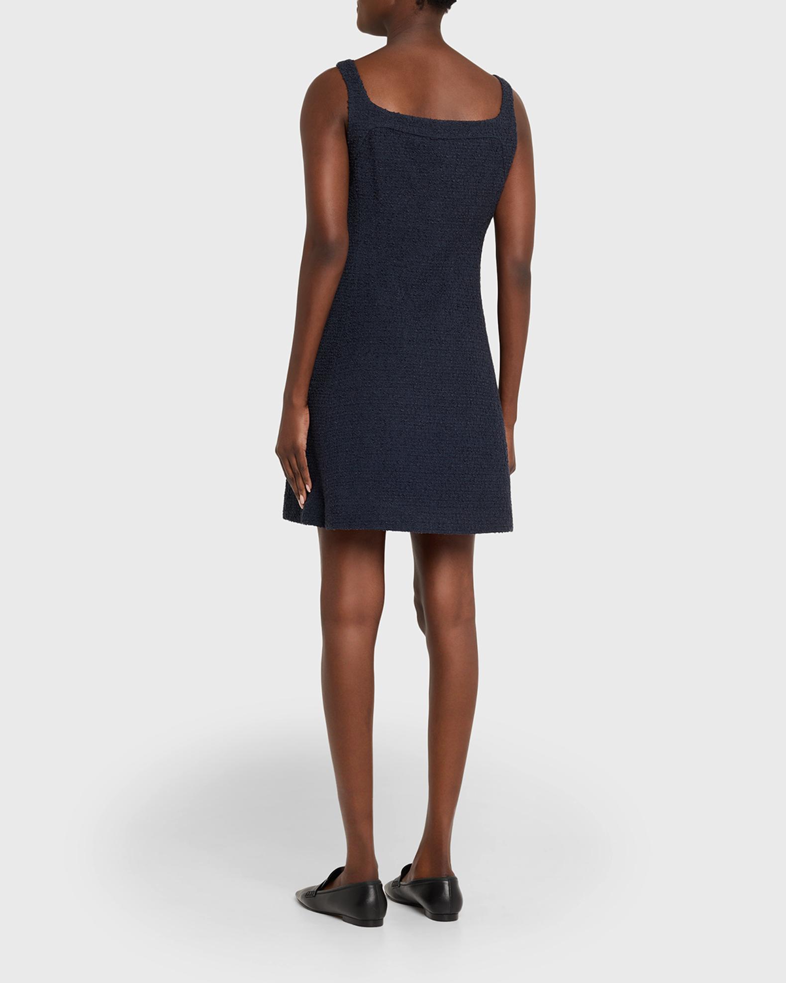Theory Square-Neck Tweed Mini Dress | Neiman Marcus