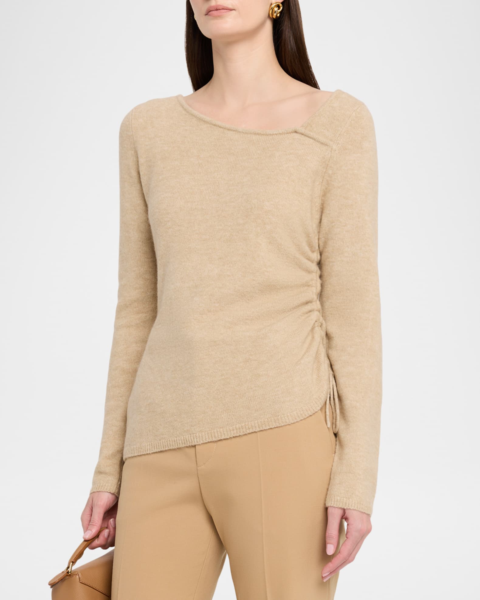 Wool Blend Asymmetric Cardigan