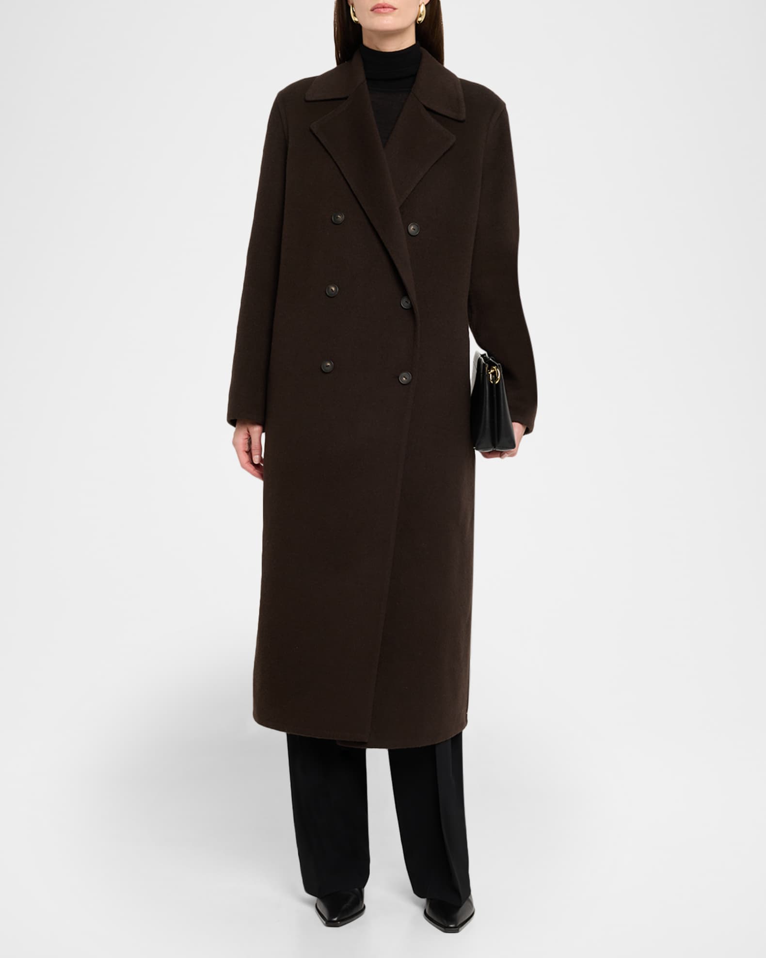 Vince Cashmere-Blend Double-Breasted Coat | Neiman Marcus