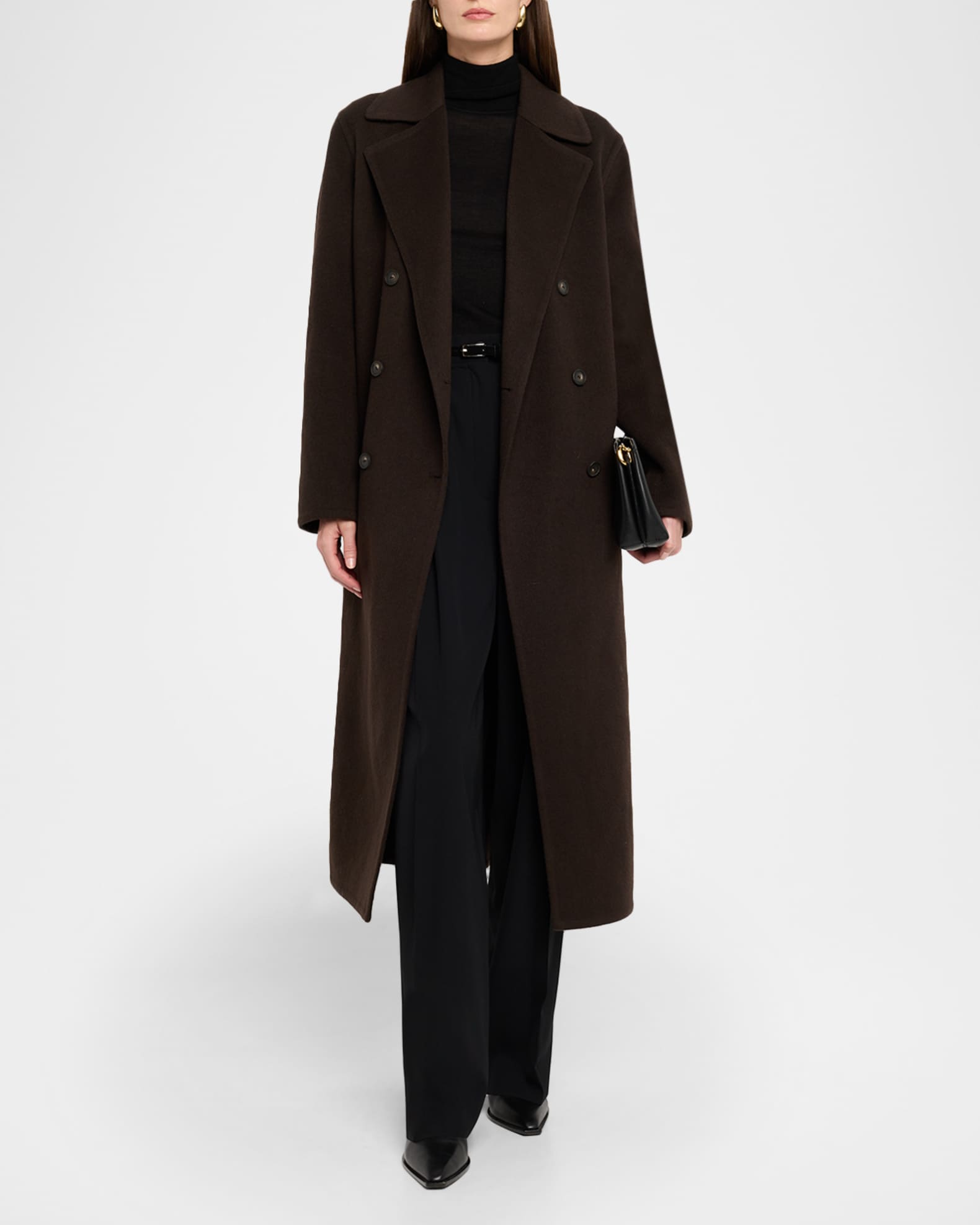 Vince Cashmere-Blend Double-Breasted Coat | Neiman Marcus