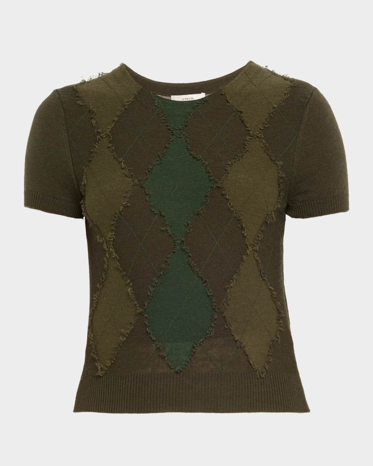 Vince Cashmere and Wool Argyle Sweater | Neiman Marcus