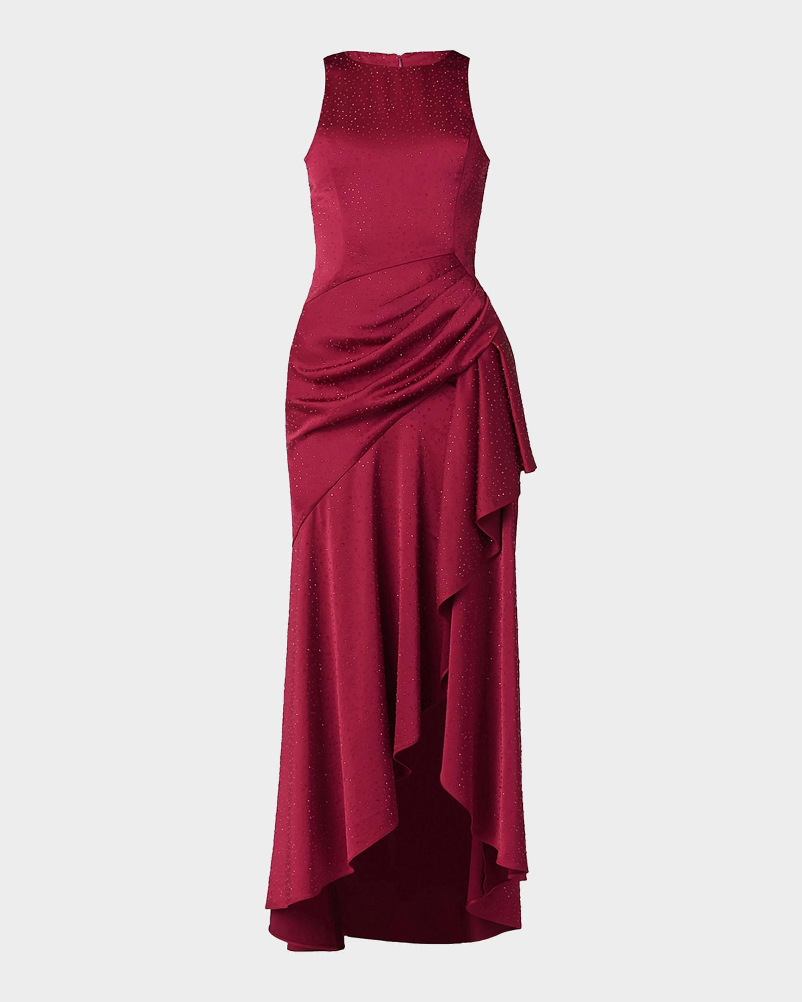 Shoshanna Women's Verena Draped Midi-Dress - Wine