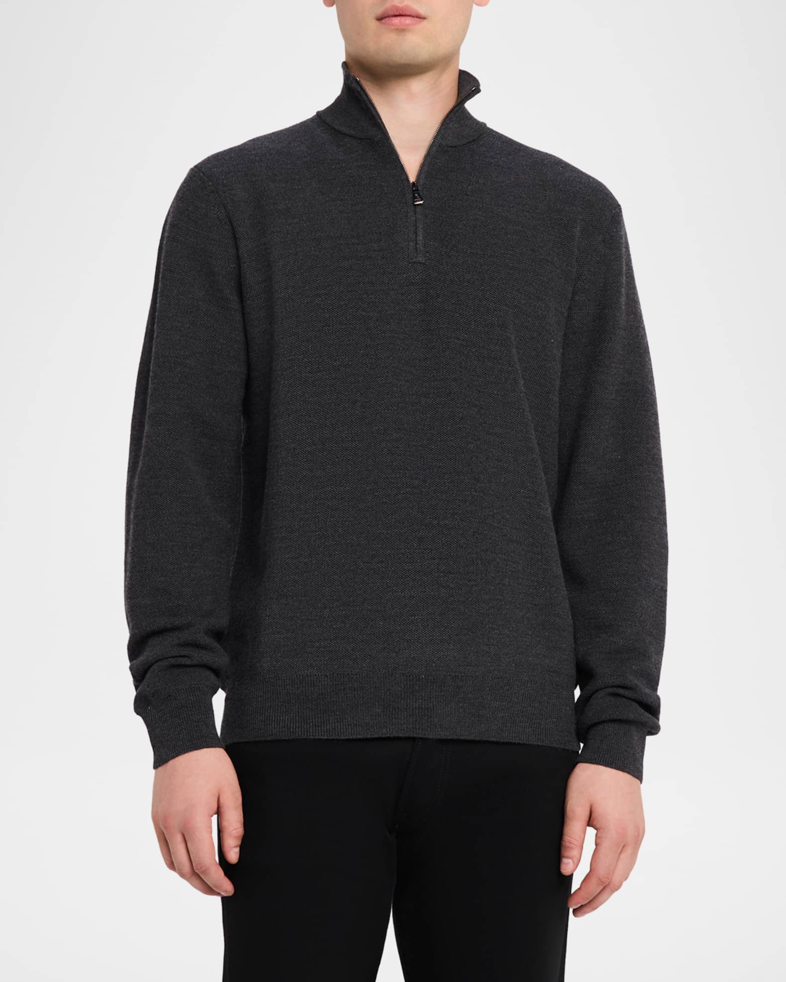 Ralph Lauren Purple Label Men's Wool Knit Half-Zip Sweater