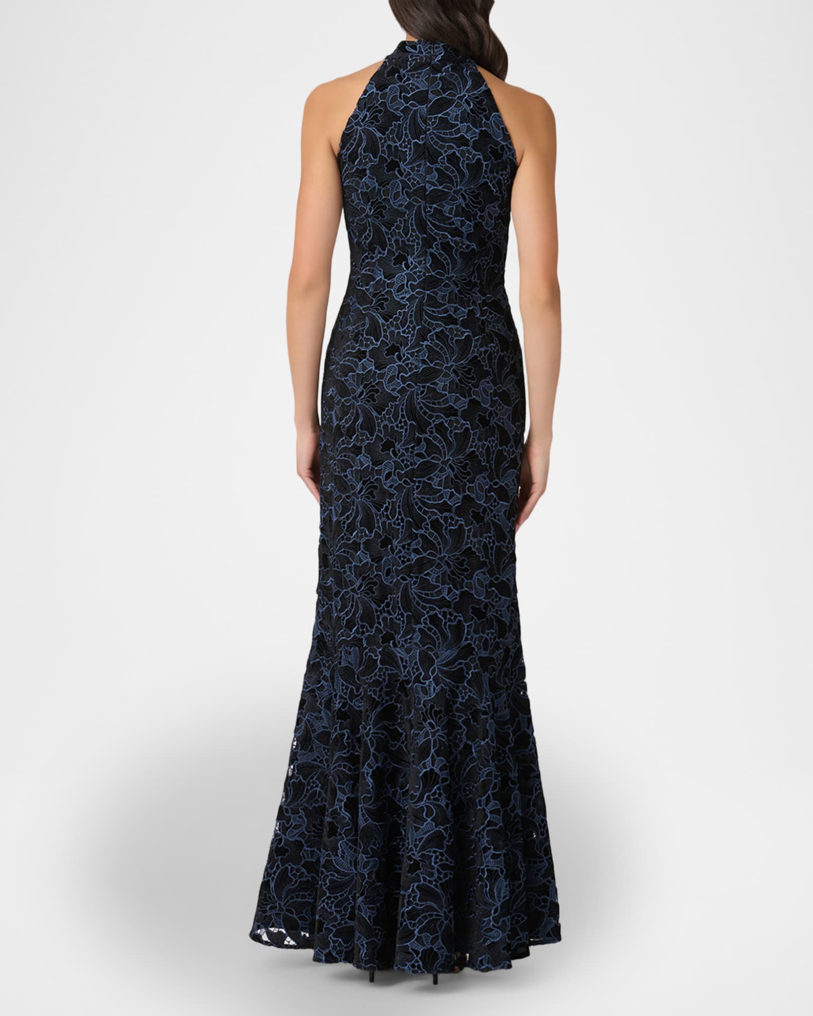 green emerald velvet dress Halter Tie Neck Backless Gown