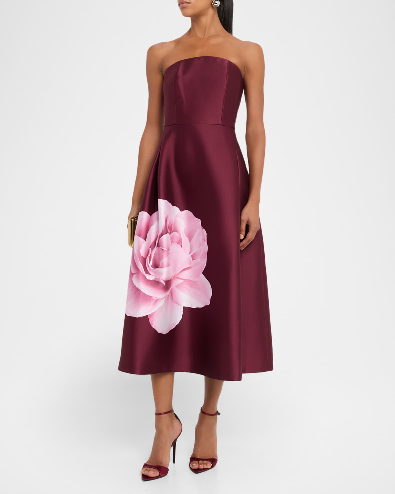 silk midi dress with split Suki Front Split Midi Dress Royal Blue