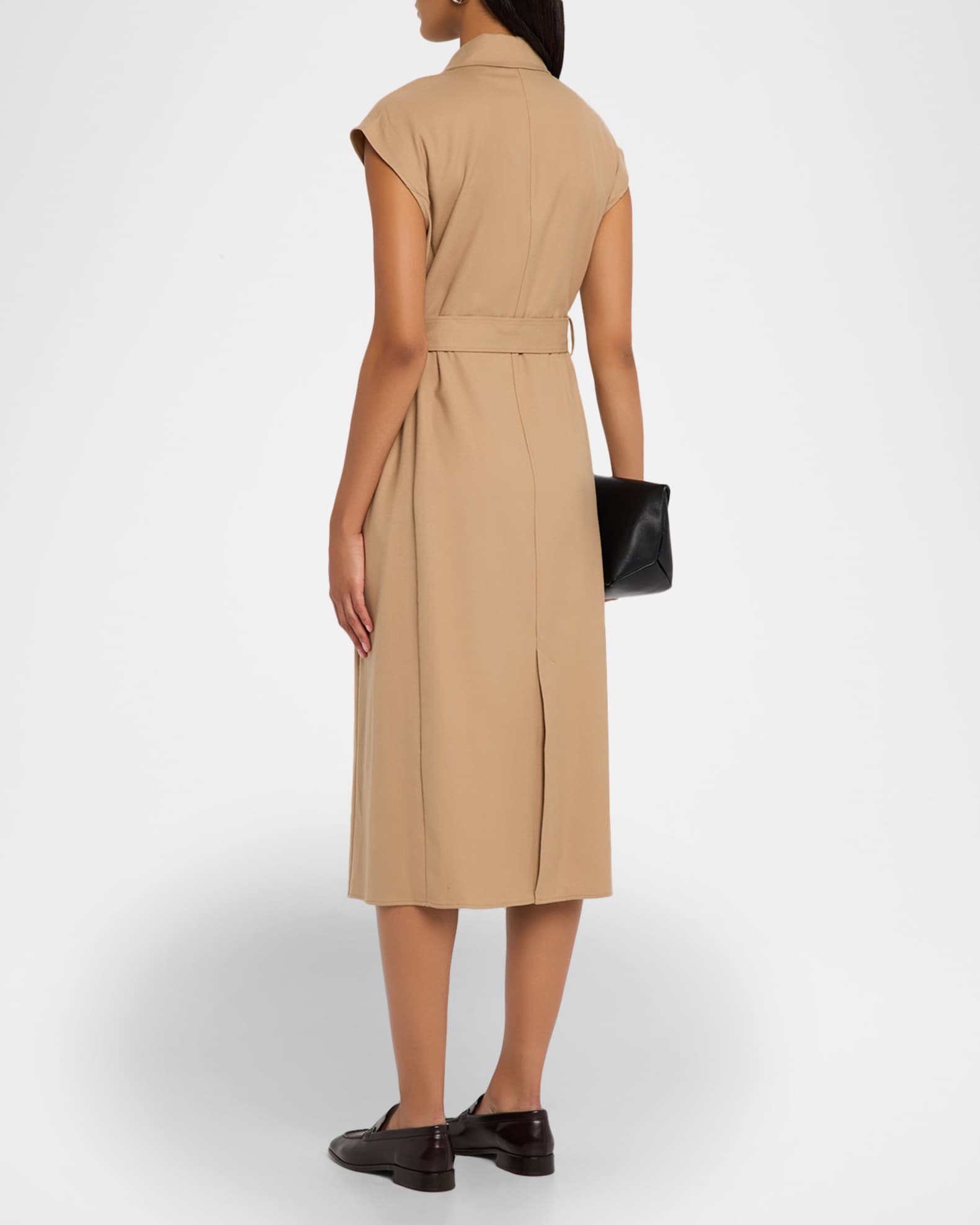 Theory Trench-Style Wool Maxi Dress Neiman Marcus