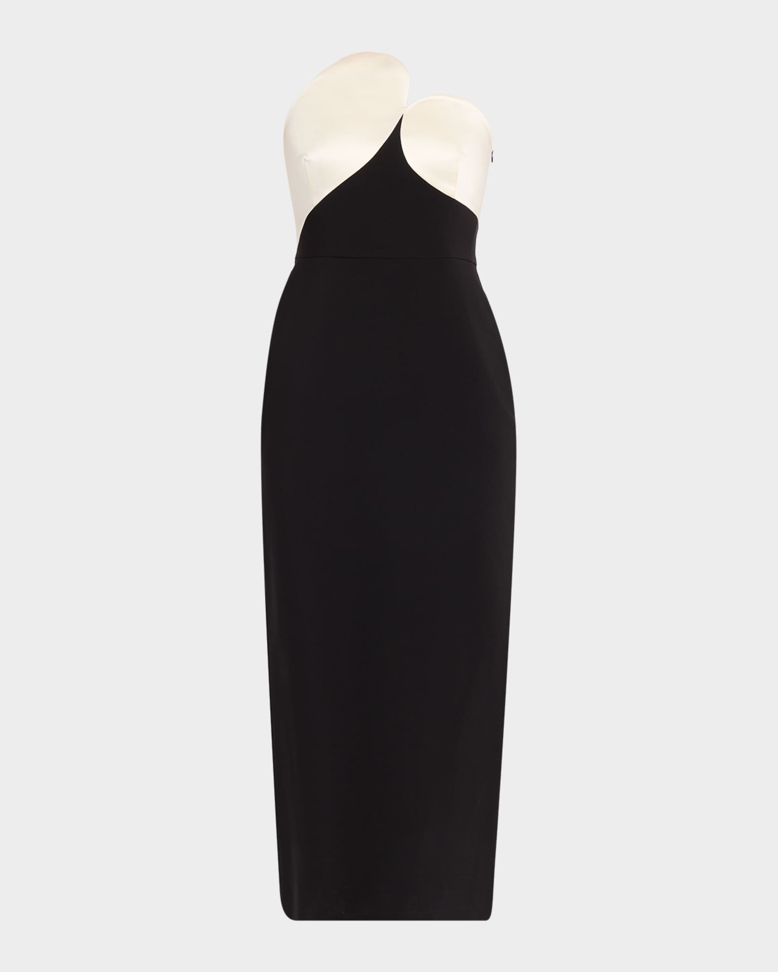21028 Strapless Two-Tone Fitted Gown