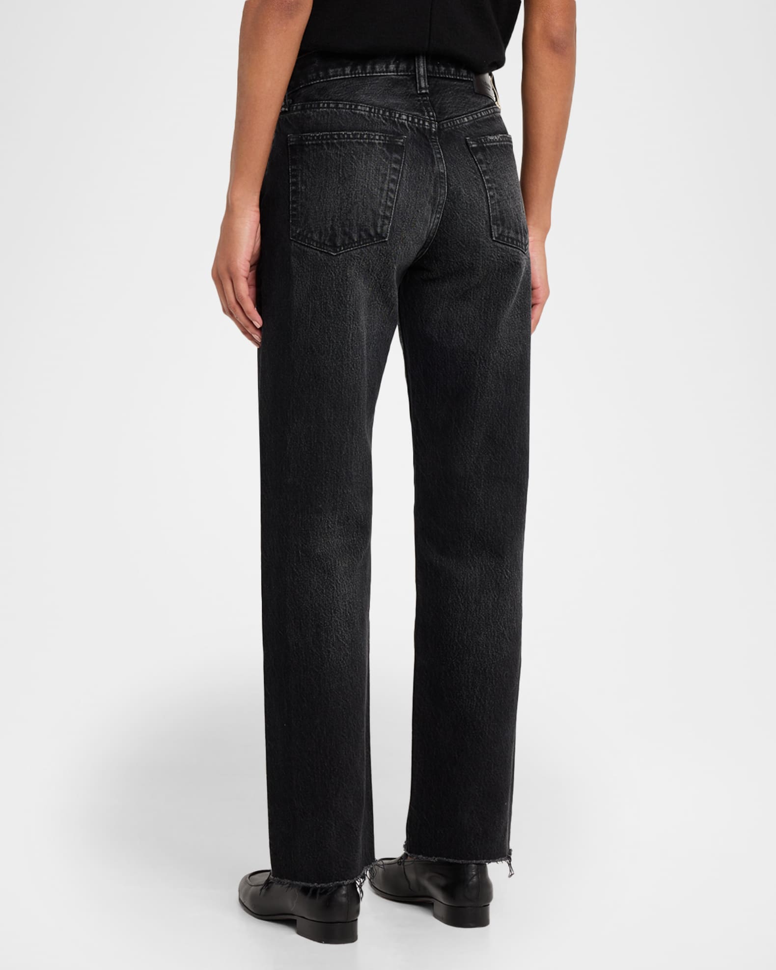 MOUSSY VINTAGE Glencoe Straight Raw-Hem Jeans | Neiman Marcus
