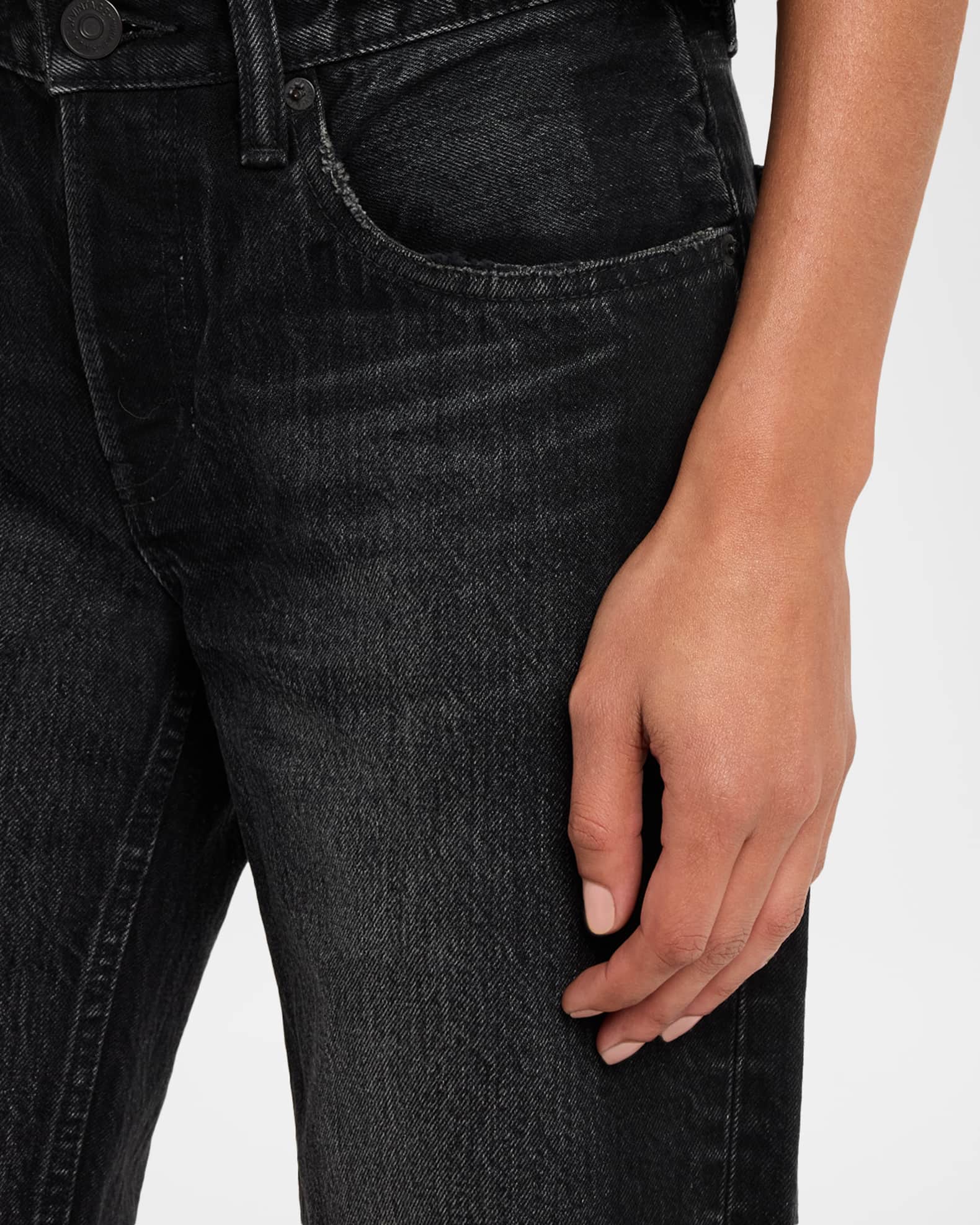 MOUSSY VINTAGE Glencoe Straight Raw-Hem Jeans | Neiman Marcus