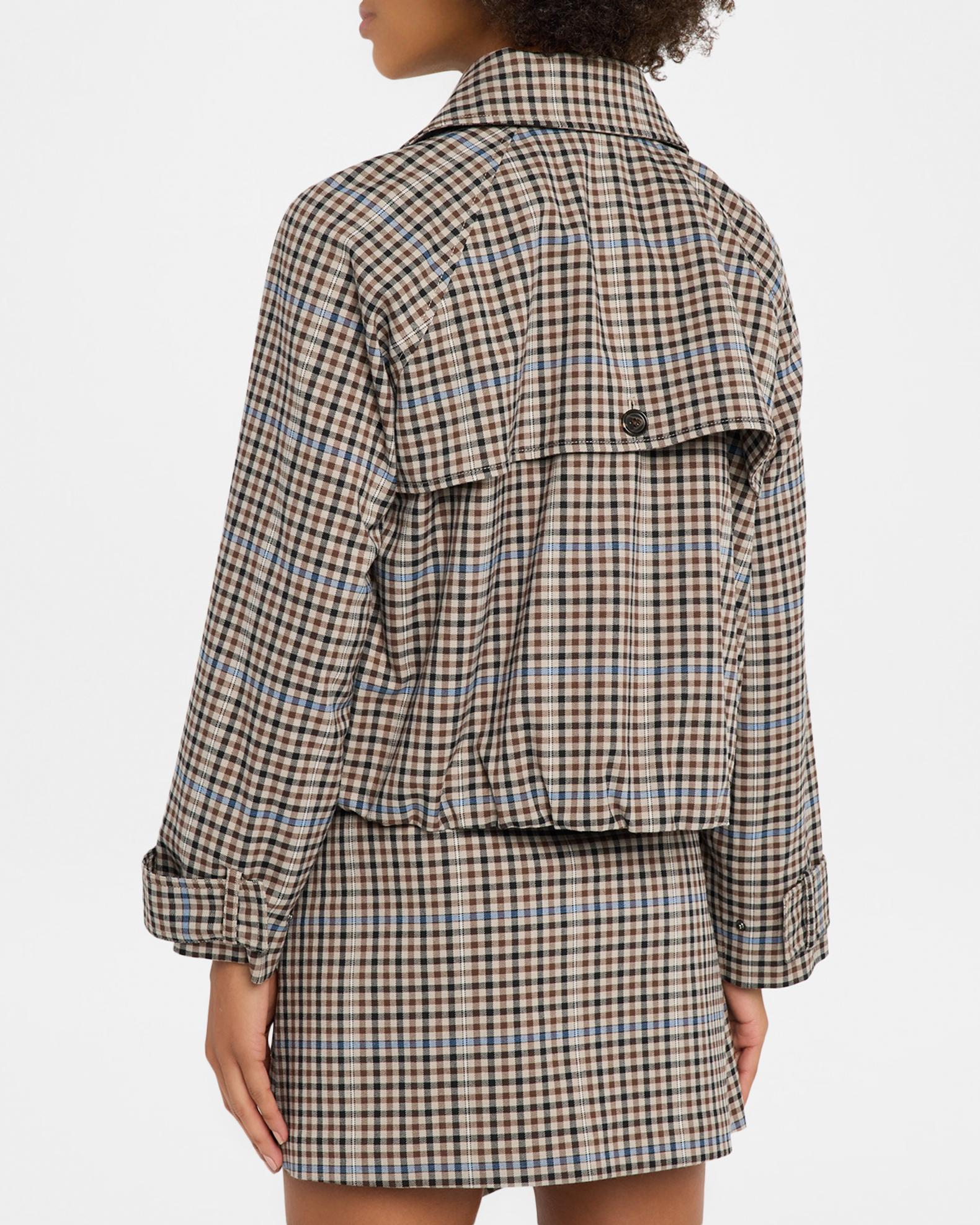 Rails Jett Cropped Check Trench Coat | Neiman Marcus