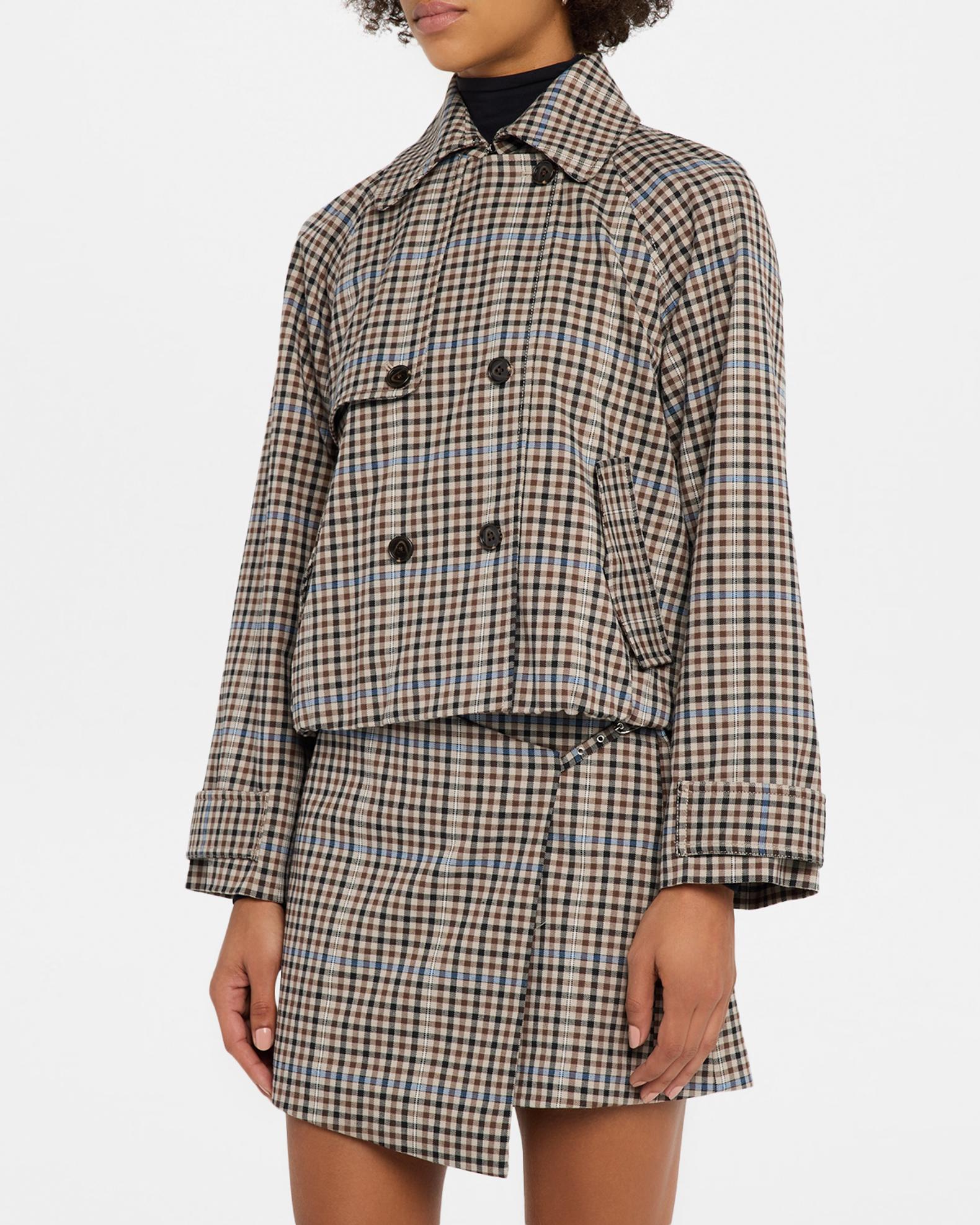 Rails Jett Cropped Check Trench Coat | Neiman Marcus