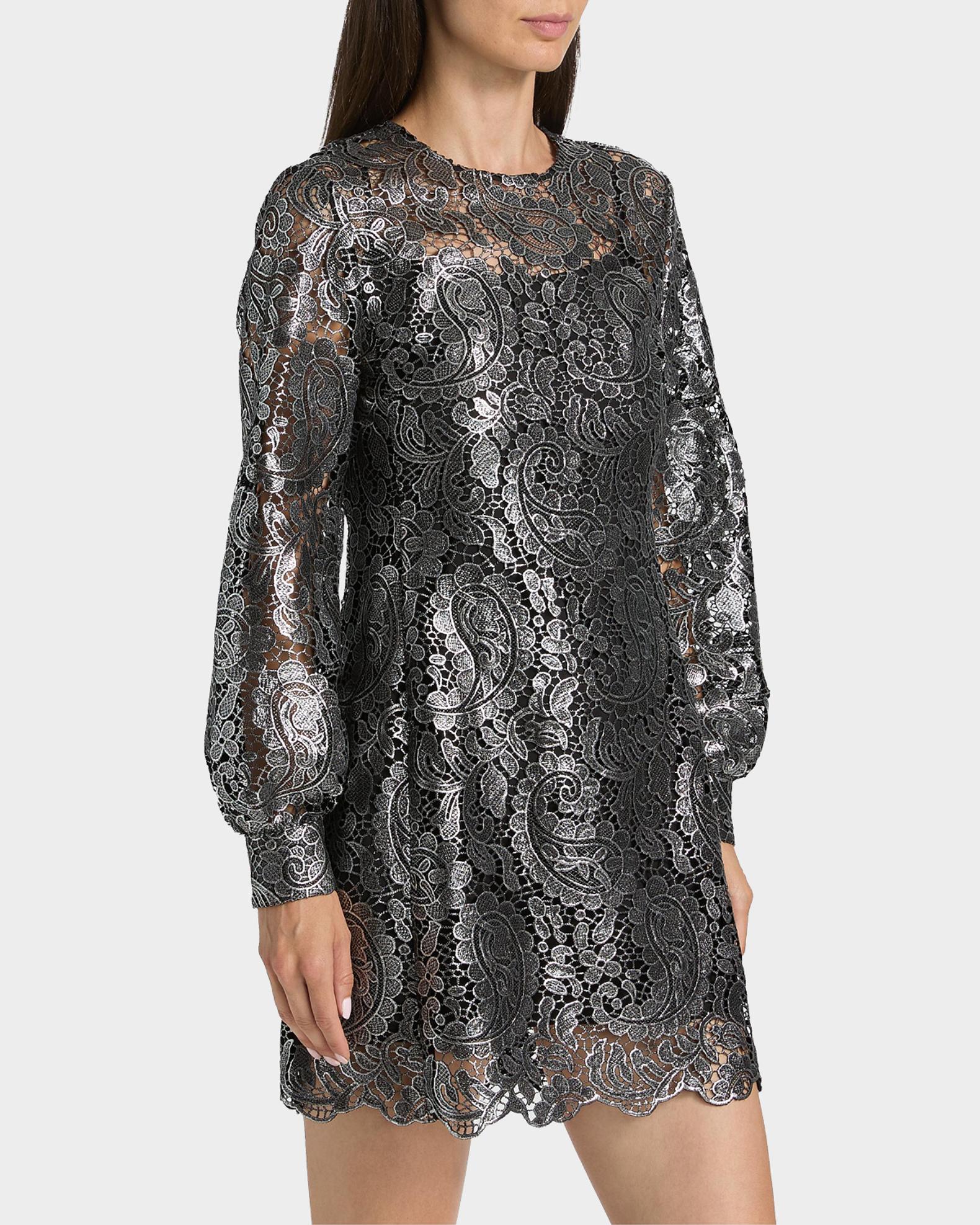 palm lace mini dress michael kors Michael Metallic Long-Sleeve collection:fun-mom