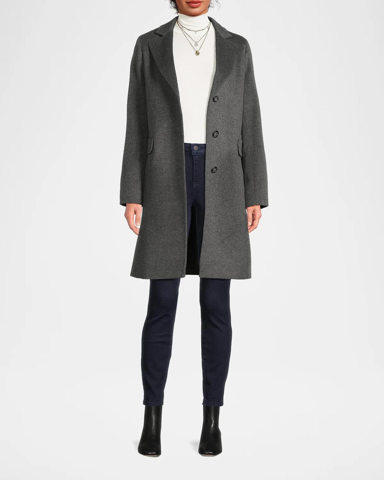 Cinzia Rocca Icons Wool-Cashmere Mid-Length Coat | Neiman Marcus