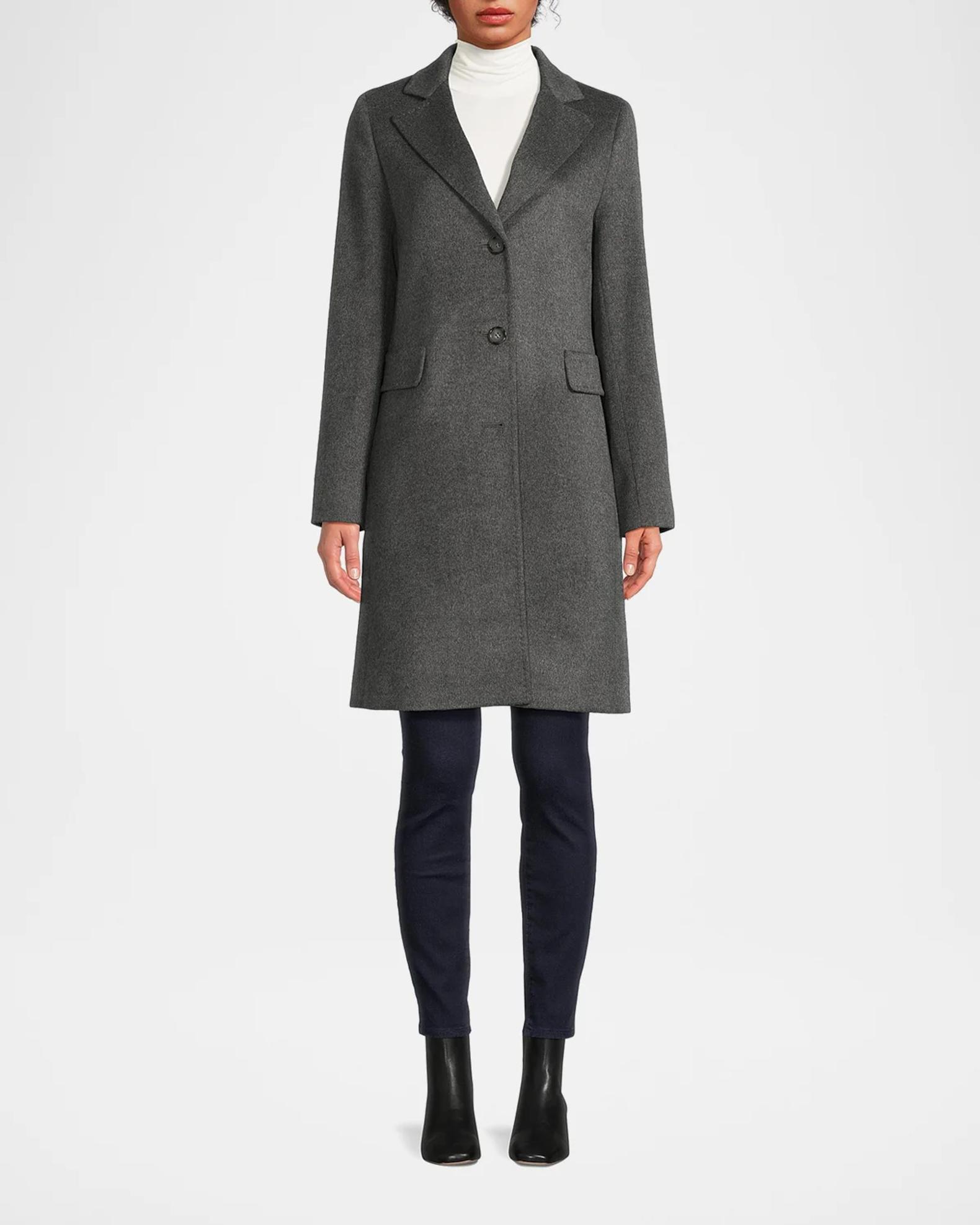 Cinzia Rocca Icons Wool-Cashmere Mid-Length Coat | Neiman Marcus