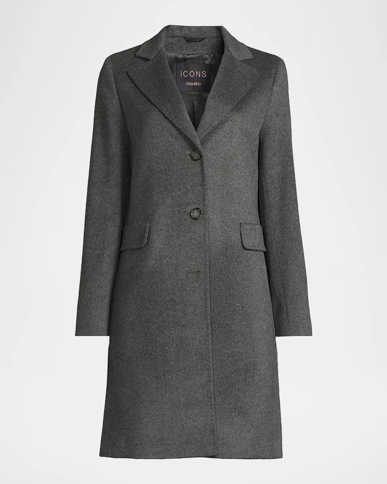 Cinzia Rocca Icons Wool-Cashmere Mid-Length Coat | Neiman Marcus