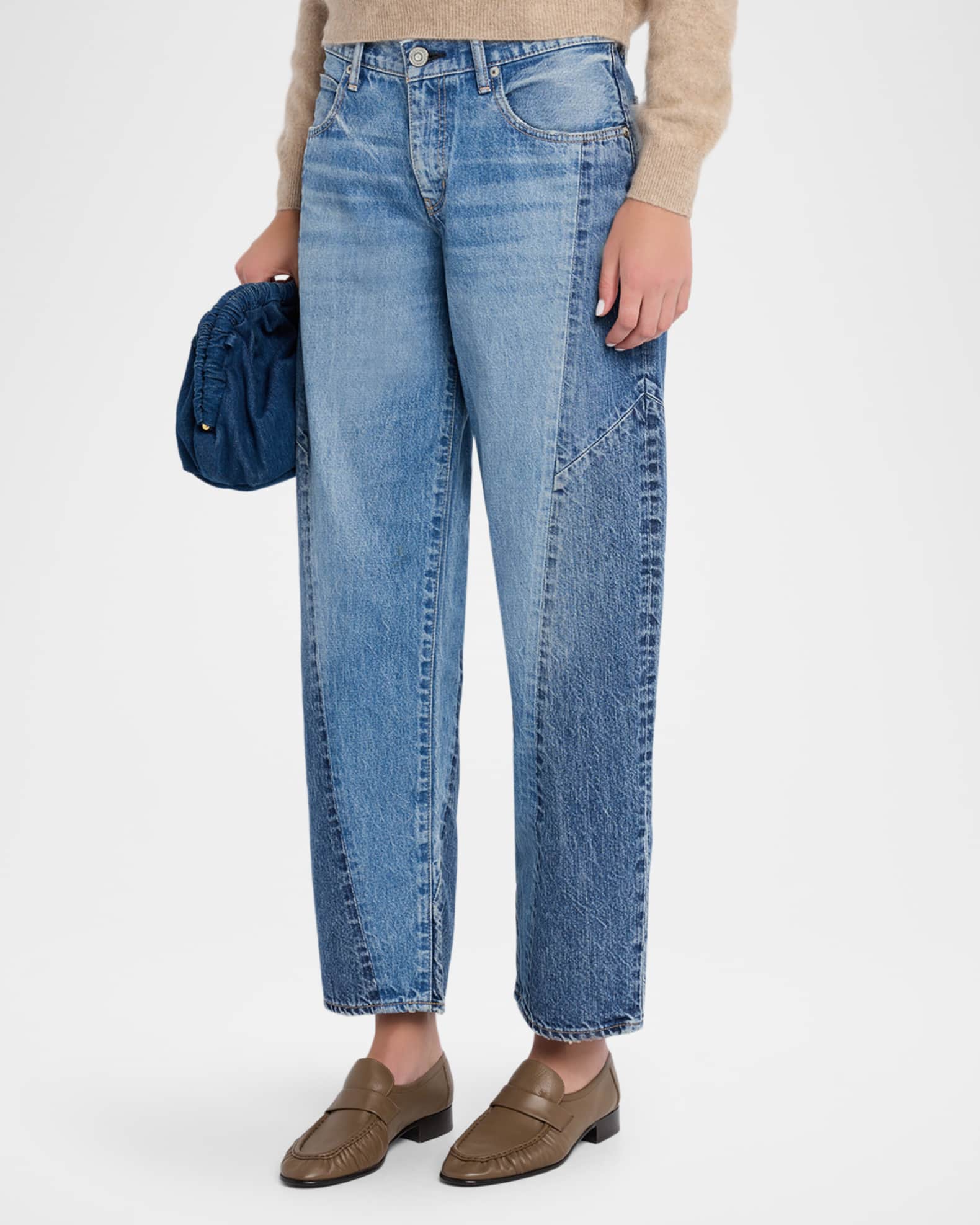 花 micco MOUSSY VINTAGE Micco Remake Mid-Rise Jeans | Neiman Marcus