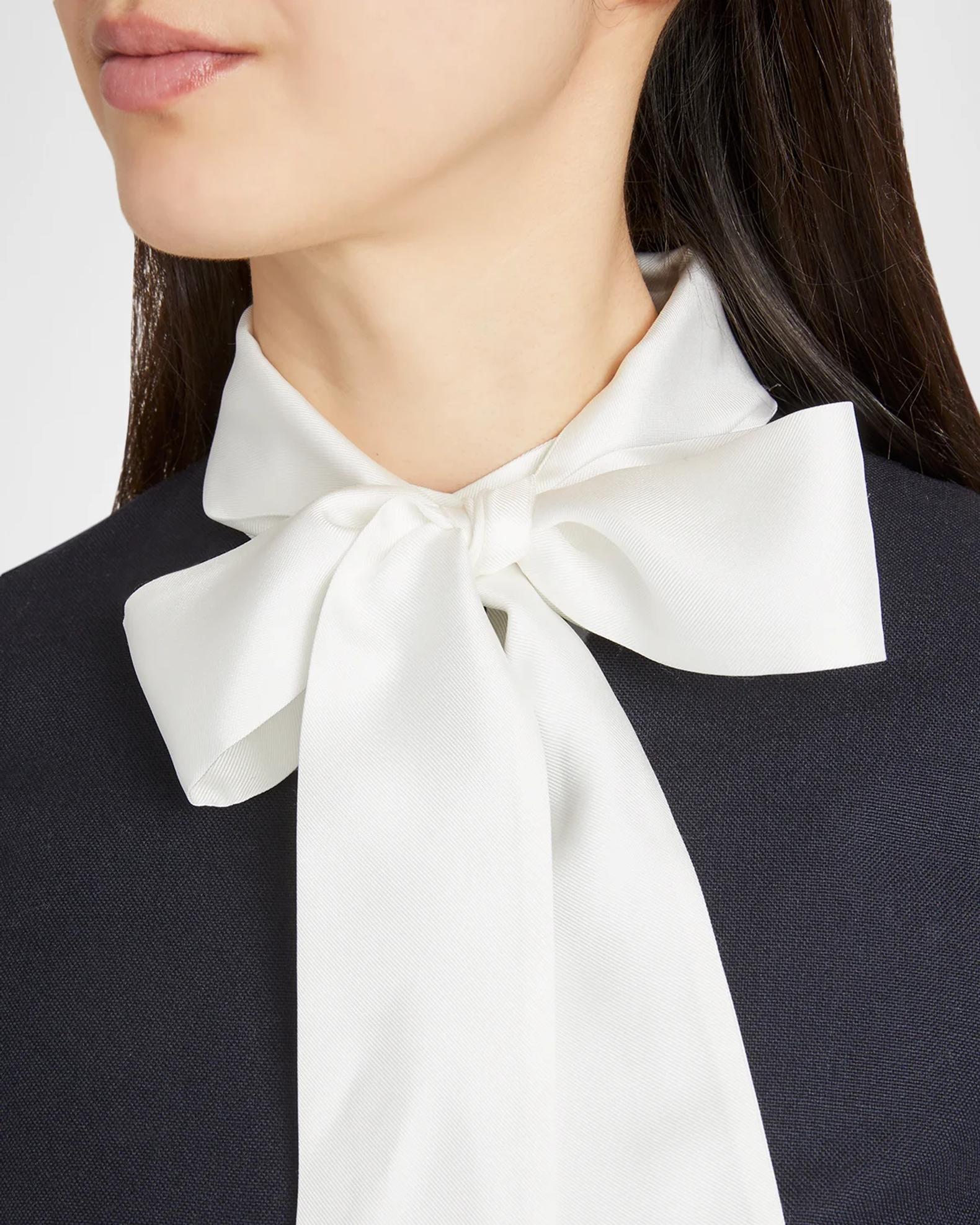 Thom Browne Tie-Neck Straight Shift Dress | Neiman Marcus
