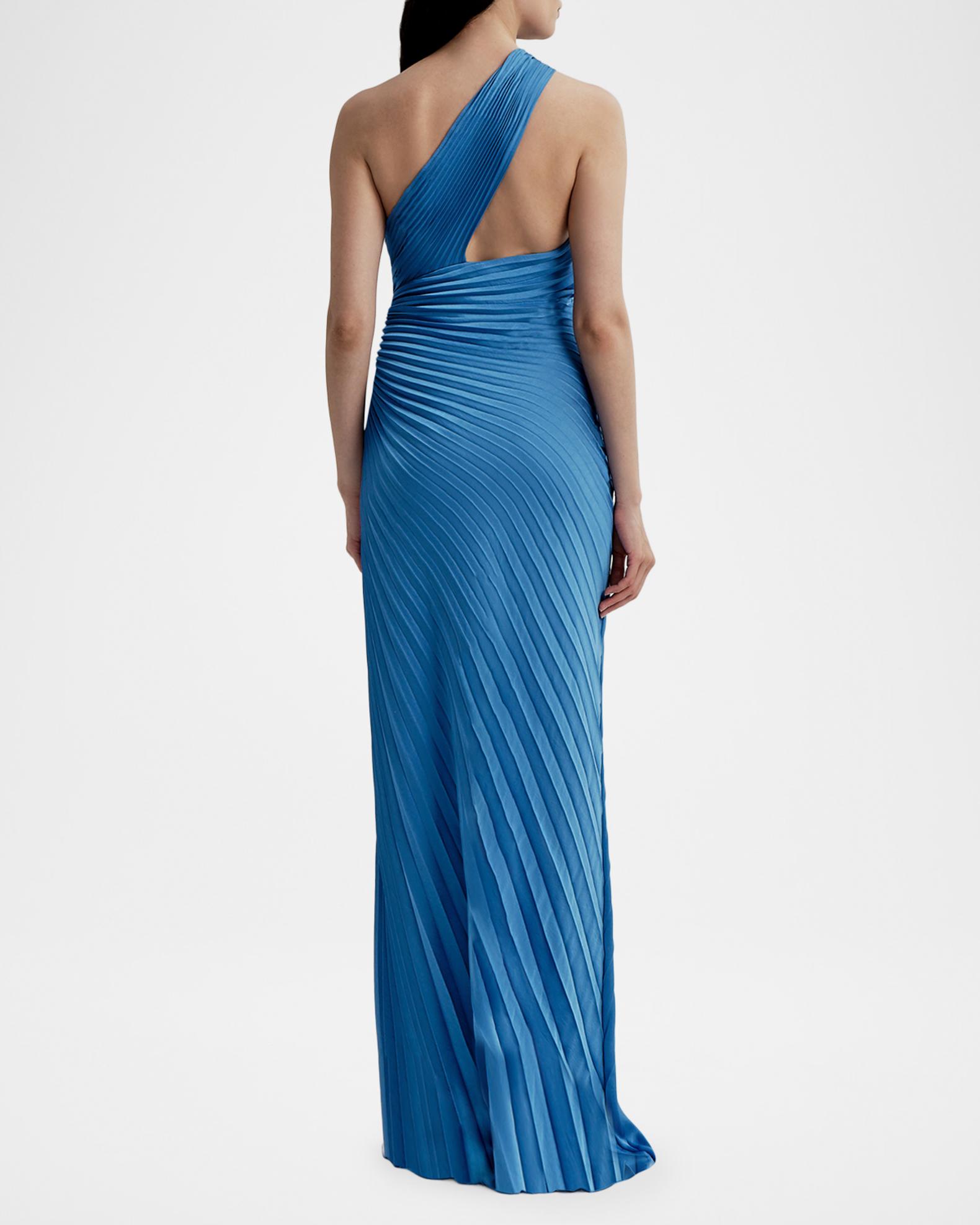alc satin pleated dress Reagan Satin Pleated Midi Dress