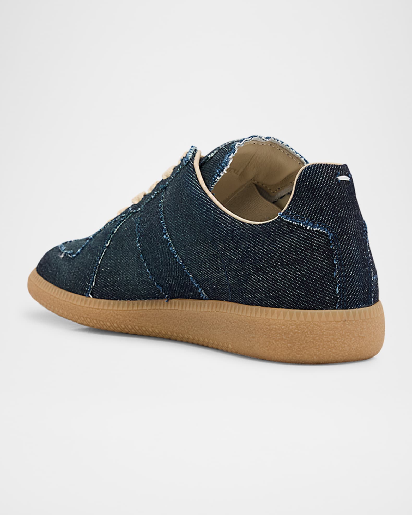 Maison Margiela Replica Denim T-Toe Low-Top Sneakers | Neiman Marcus