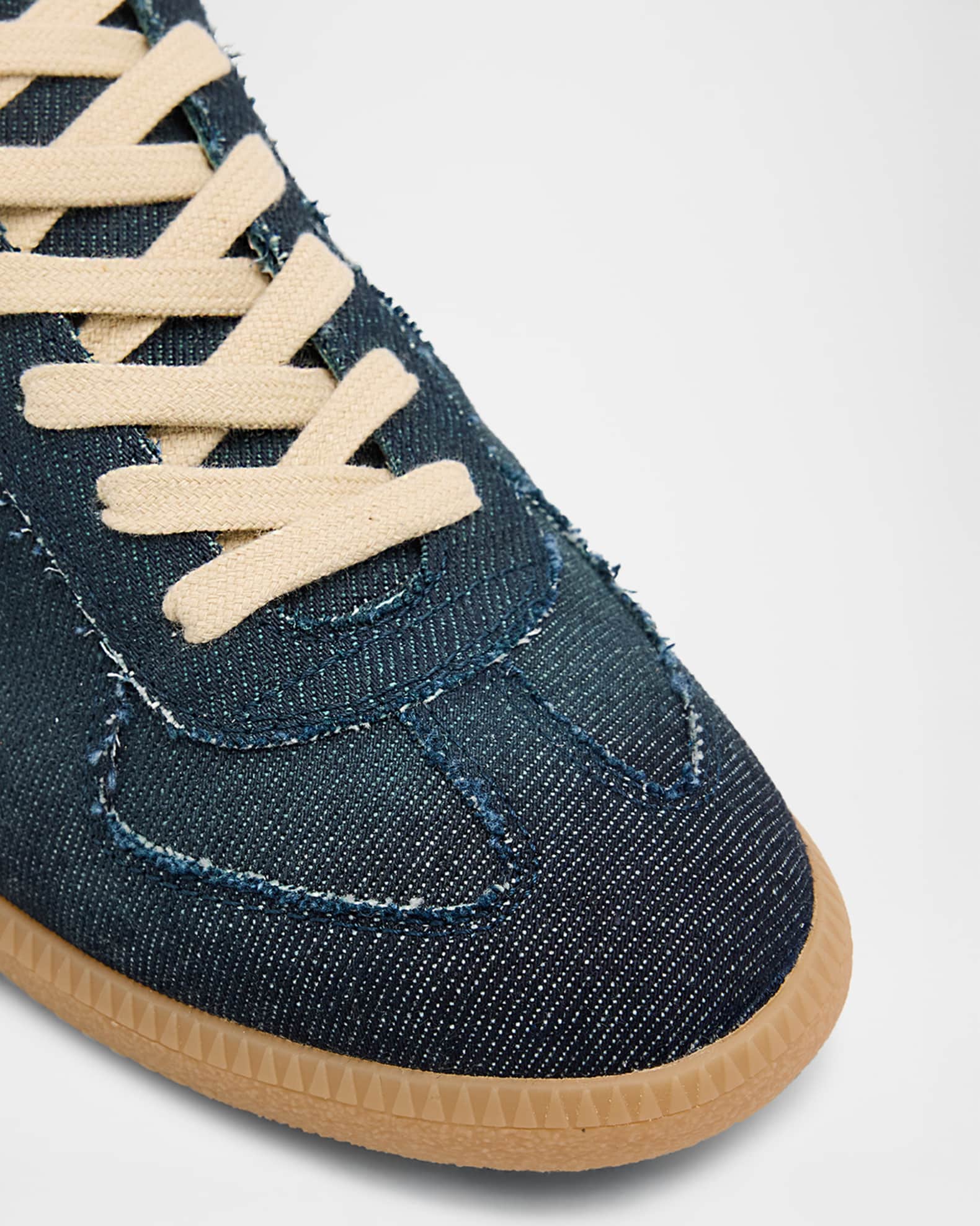 Maison Margiela Replica Denim T-Toe Low-Top Sneakers | Neiman Marcus