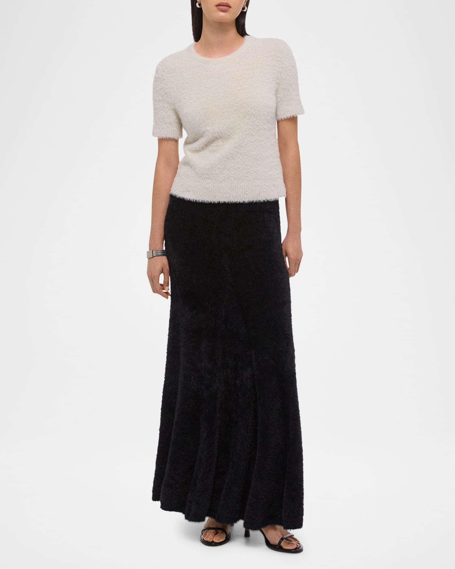 Helmut Lang Eyelash Knit Maxi Skirt | Neiman Marcus
