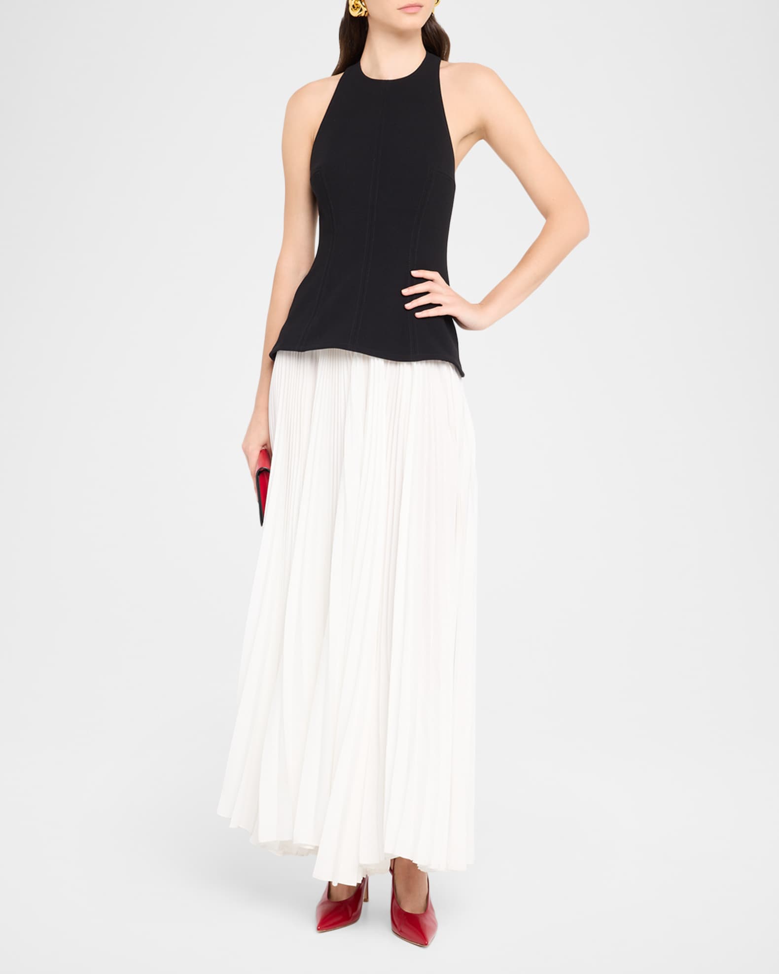 Acler Minhall Open-Back Drop-Waist Dress | Neiman Marcus