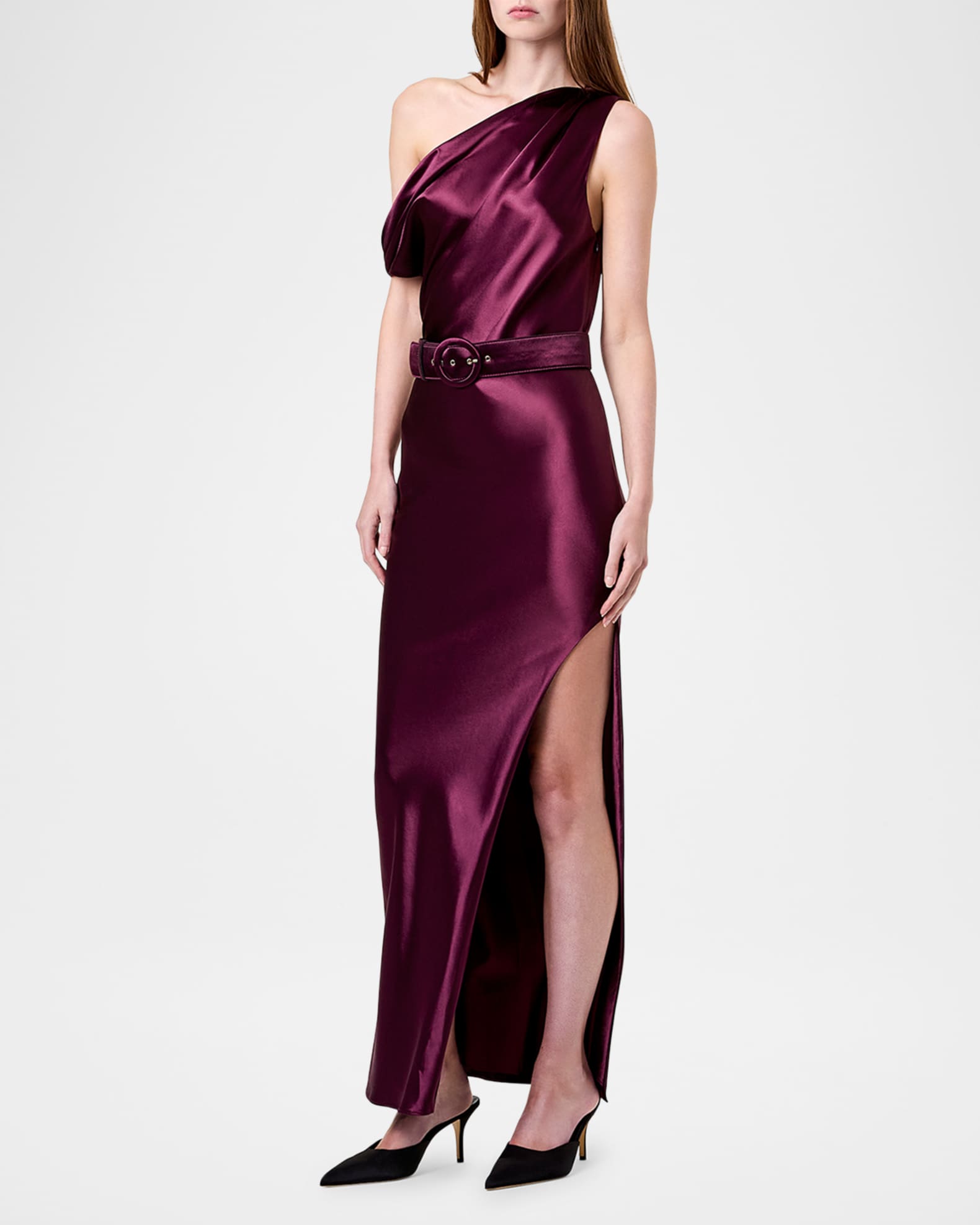 NICHOLAS Eartha Draped One-Shoulder Maxi Dress | Neiman Marcus