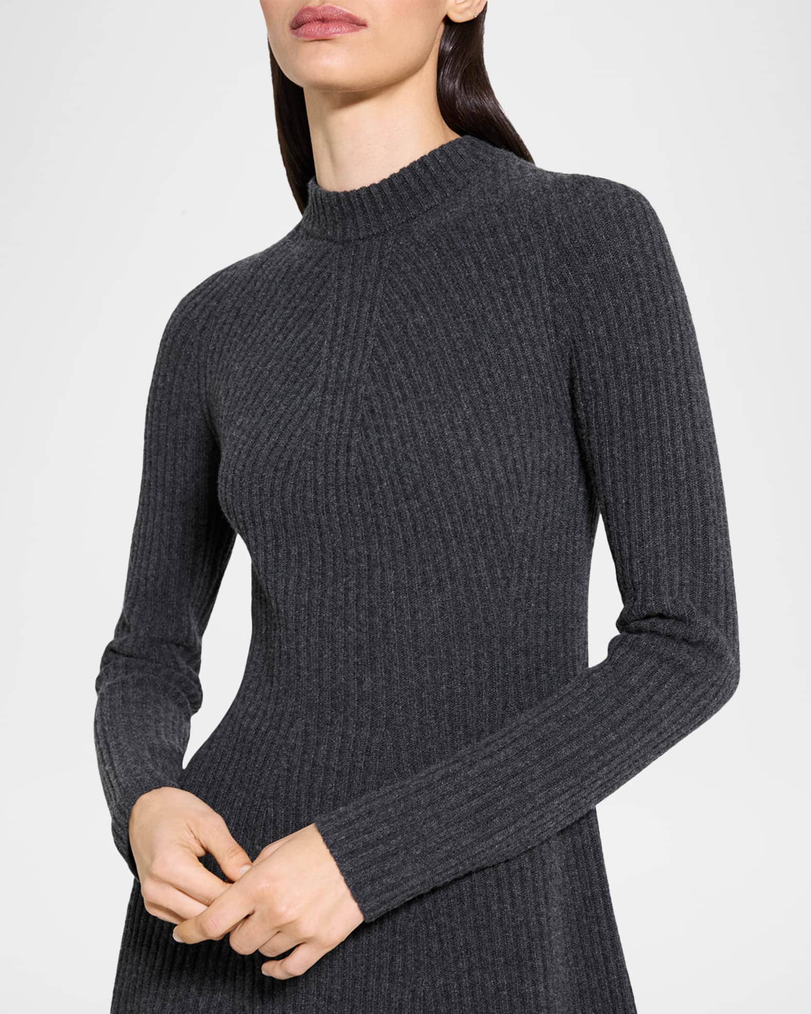 knee length dresses for ladies Hatch Cranberry Averie Polo Rib Sweater Dress Cranberry / 2 main image 1