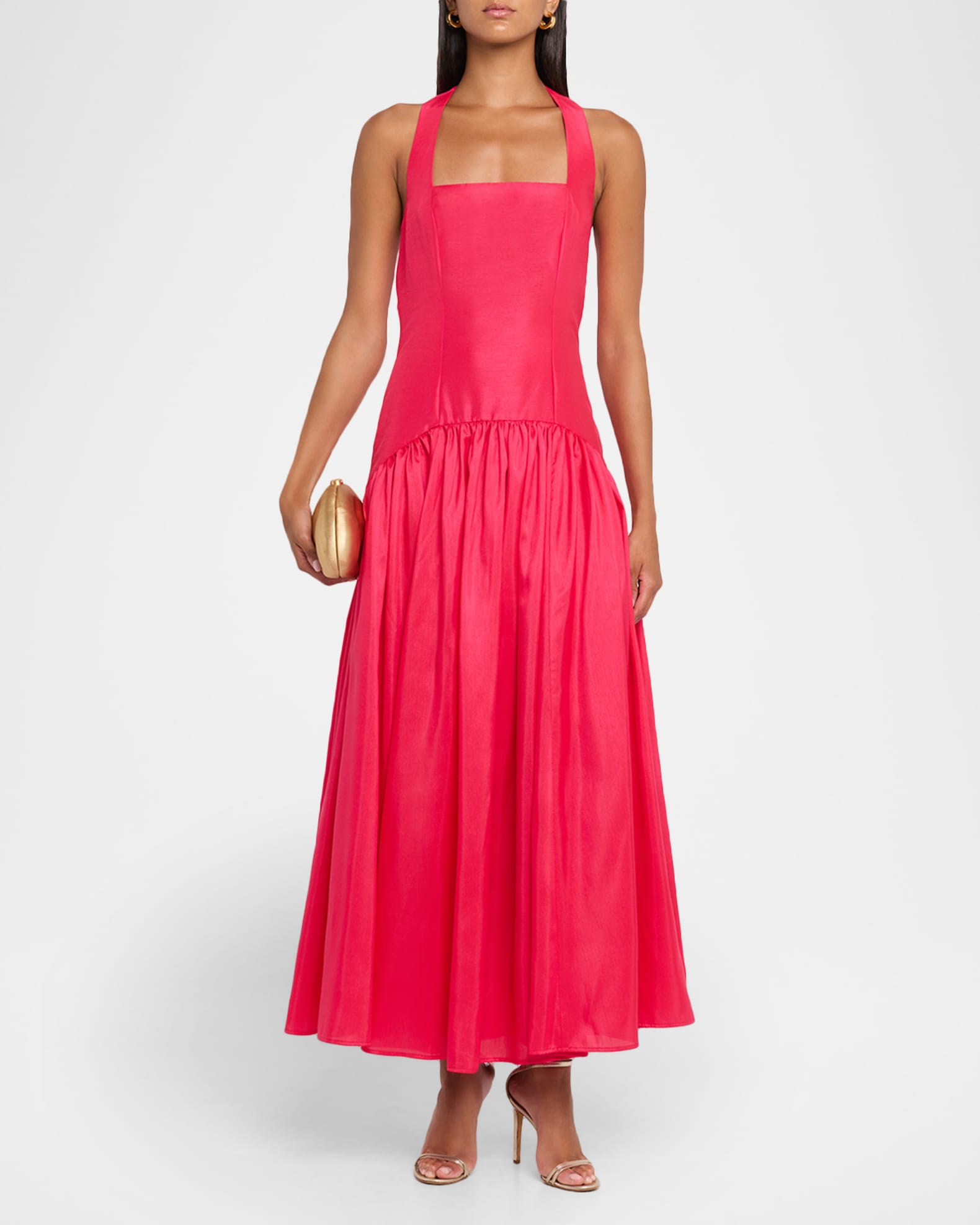 joanna halter midi dress The halter neckline midi Dress