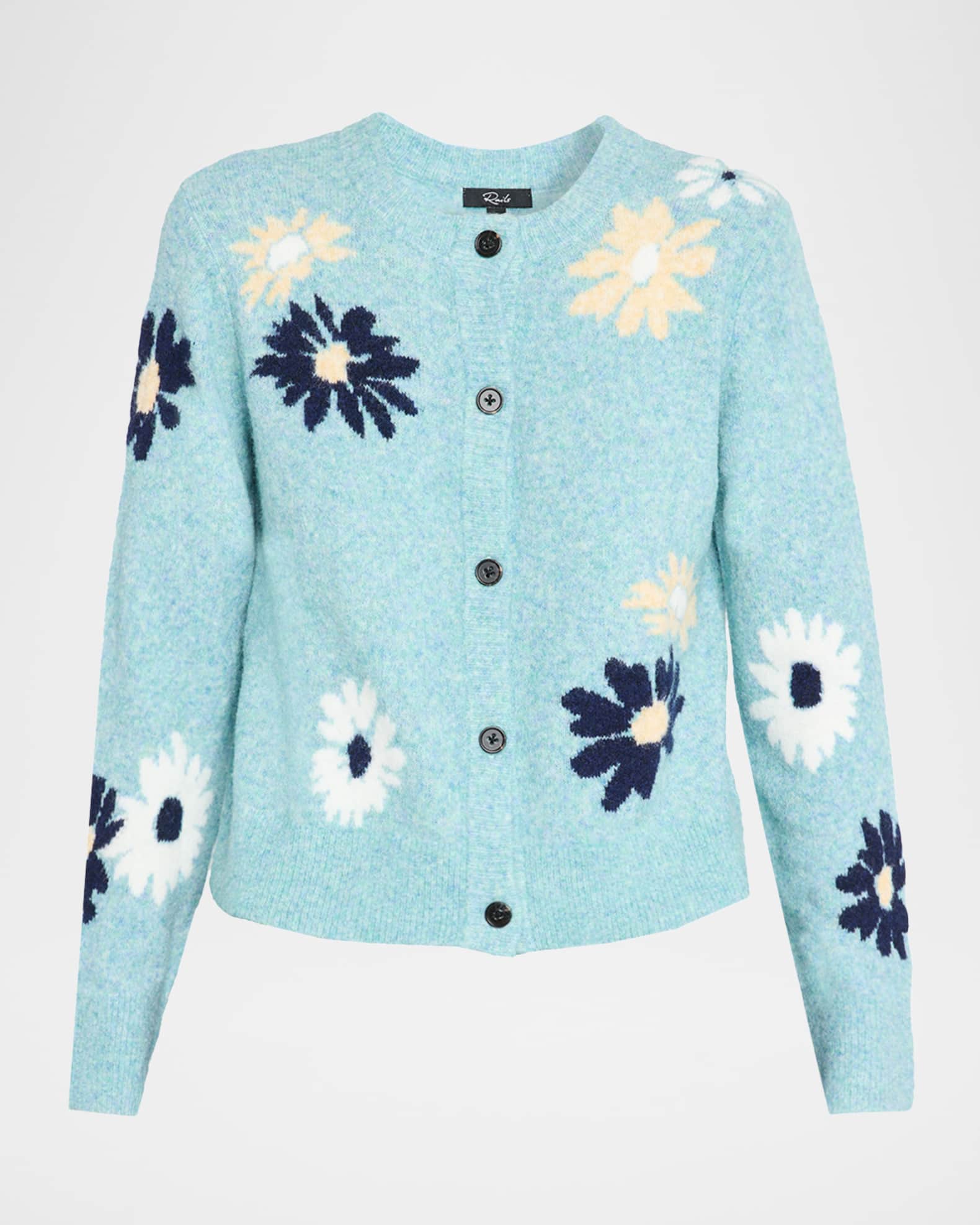 Rails Millie Floral Wool-Blend Cardigan | Neiman Marcus