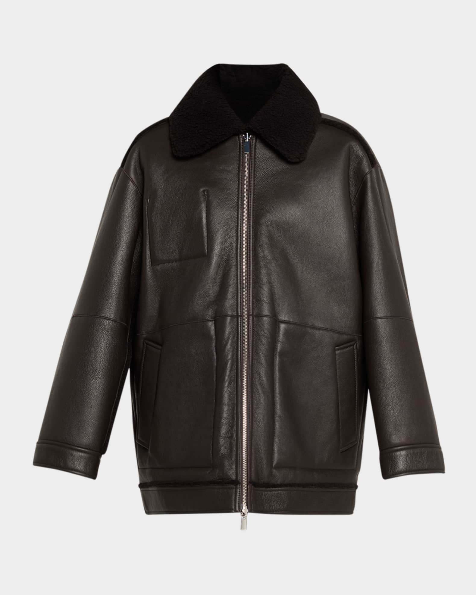 Theory Reversible Shearling Cocoon Coat | Neiman Marcus