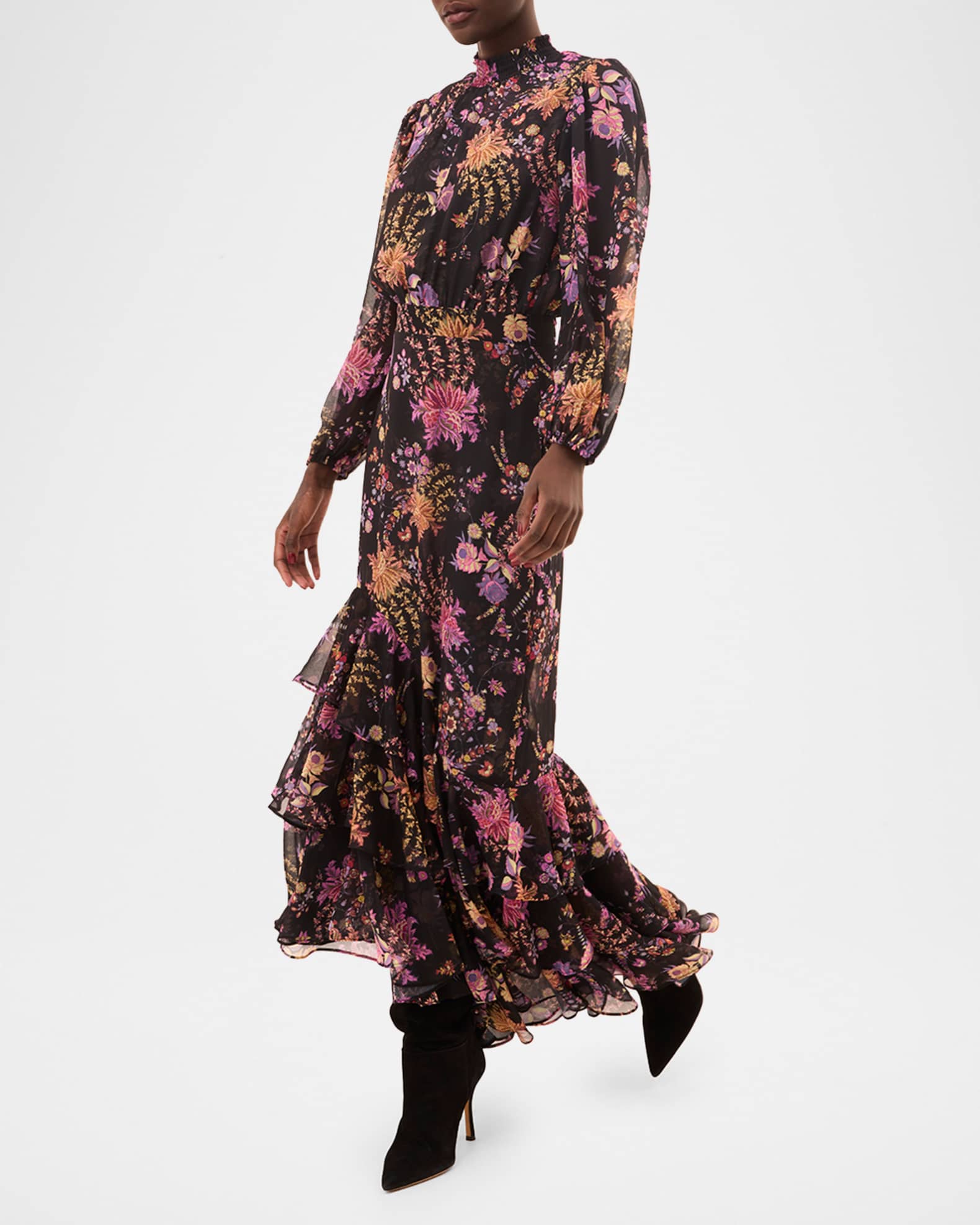 womens cotton midi dress Rayleen Floral Chiffon Maxi Dress – VICI