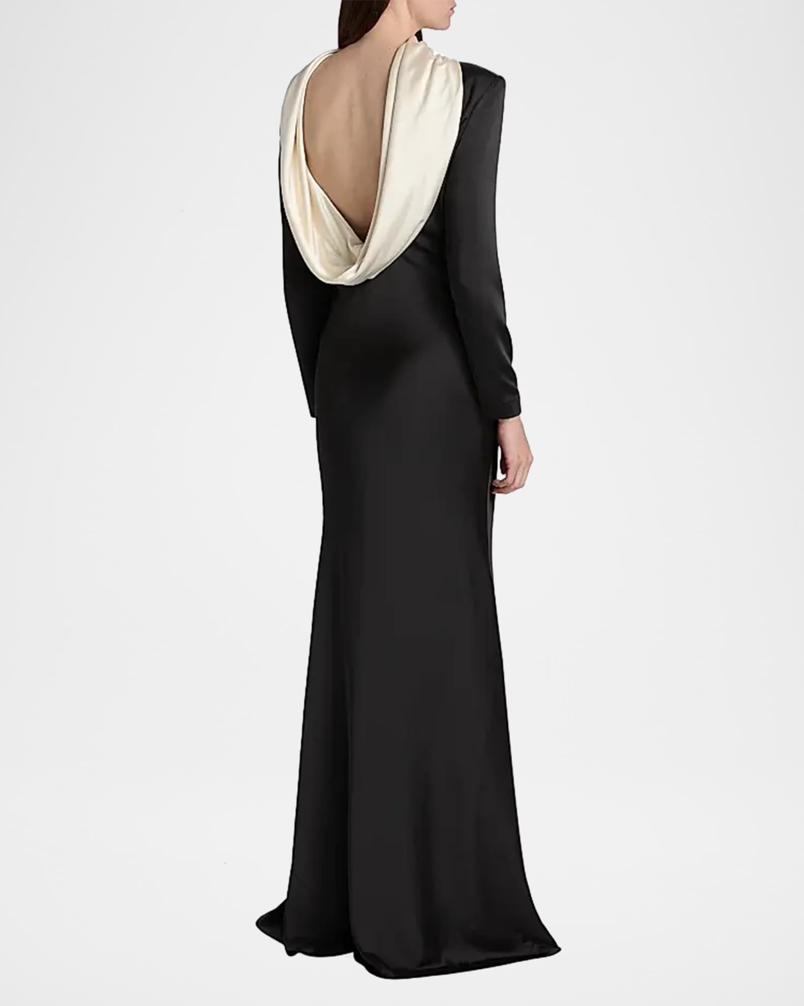 allegra backless mini dress Tallulah Silk Charmeuse Gown in Black 2 main image 0
