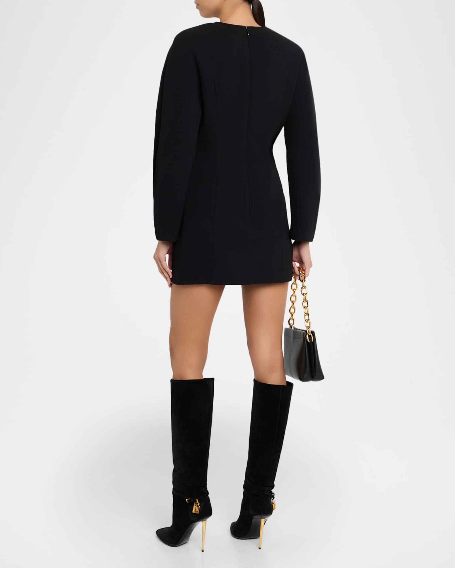 black cut out long sleeve maxi dress SAME Long Sleeve Cut Out Maxi Dress main image 0