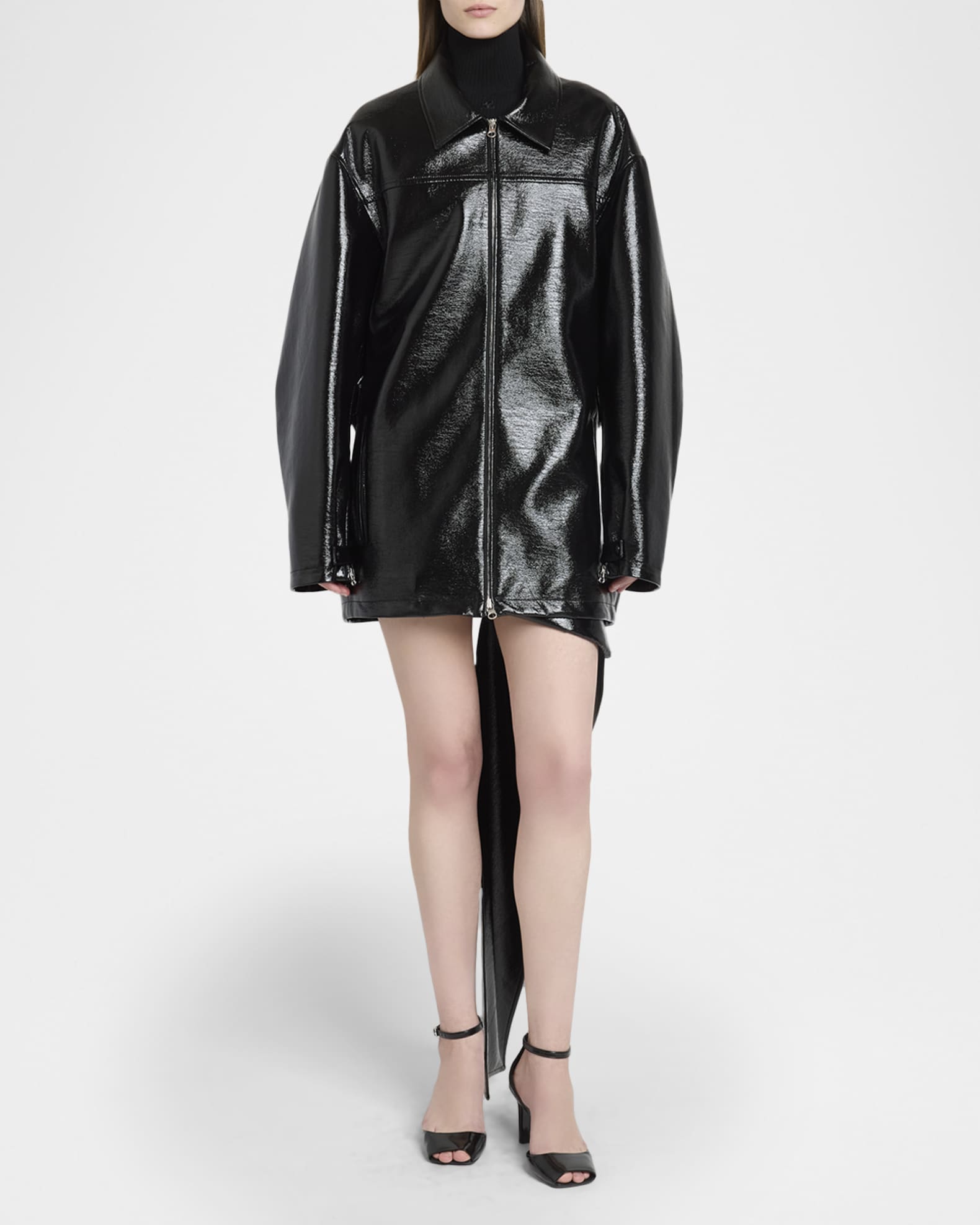 Vinyl Panel Zip Jacket