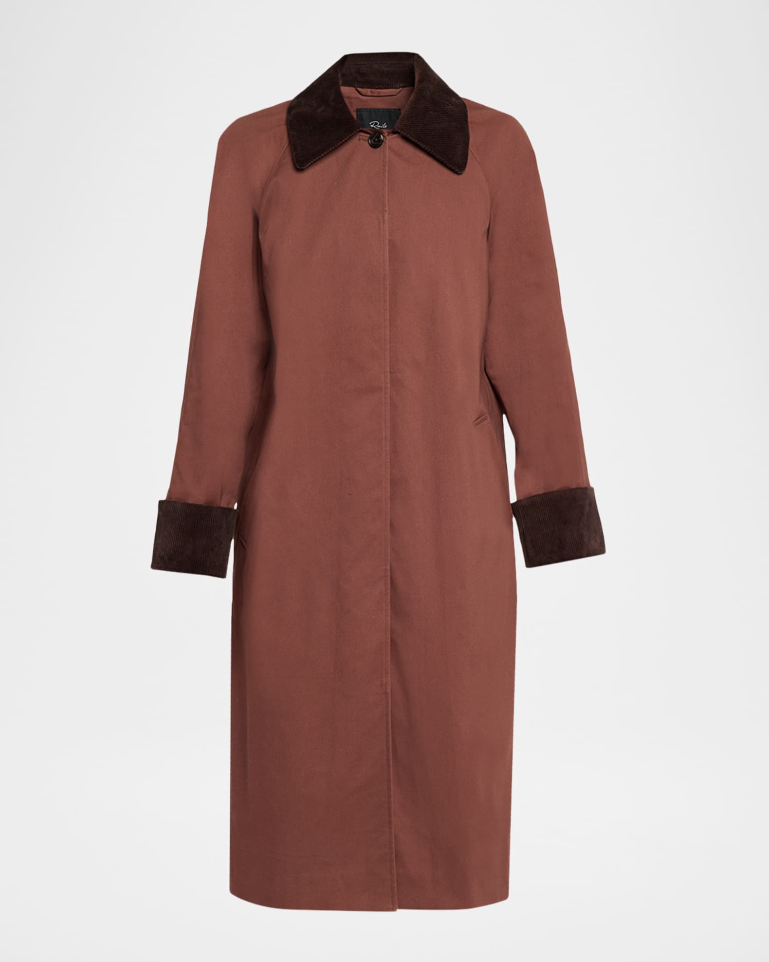 Rails Levy Corduroy-Trimmed Trench Coat | Neiman Marcus