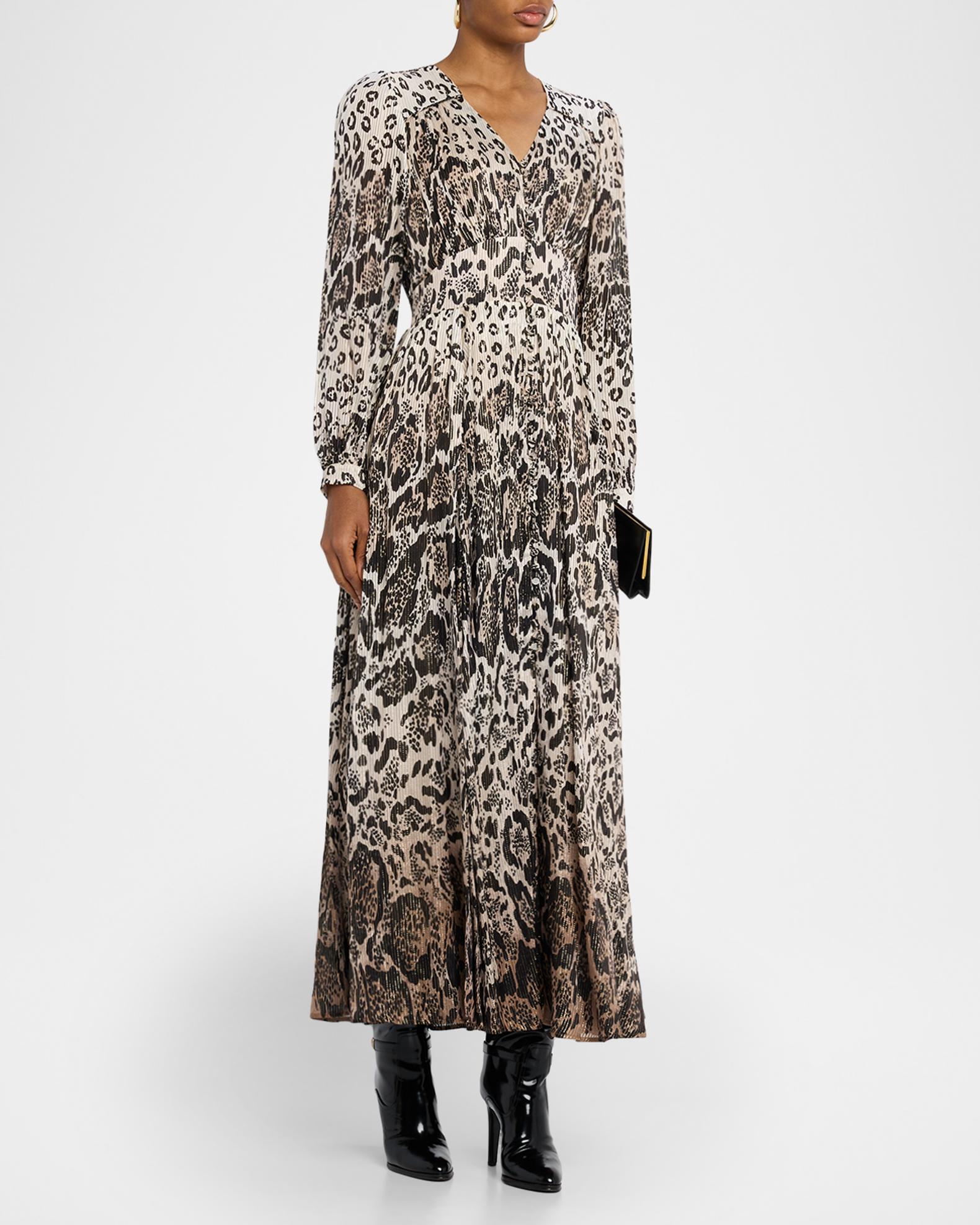 tahari metallic dress Elie Tahari Leith Metallic Rib-Knit Belted Midi-Dress