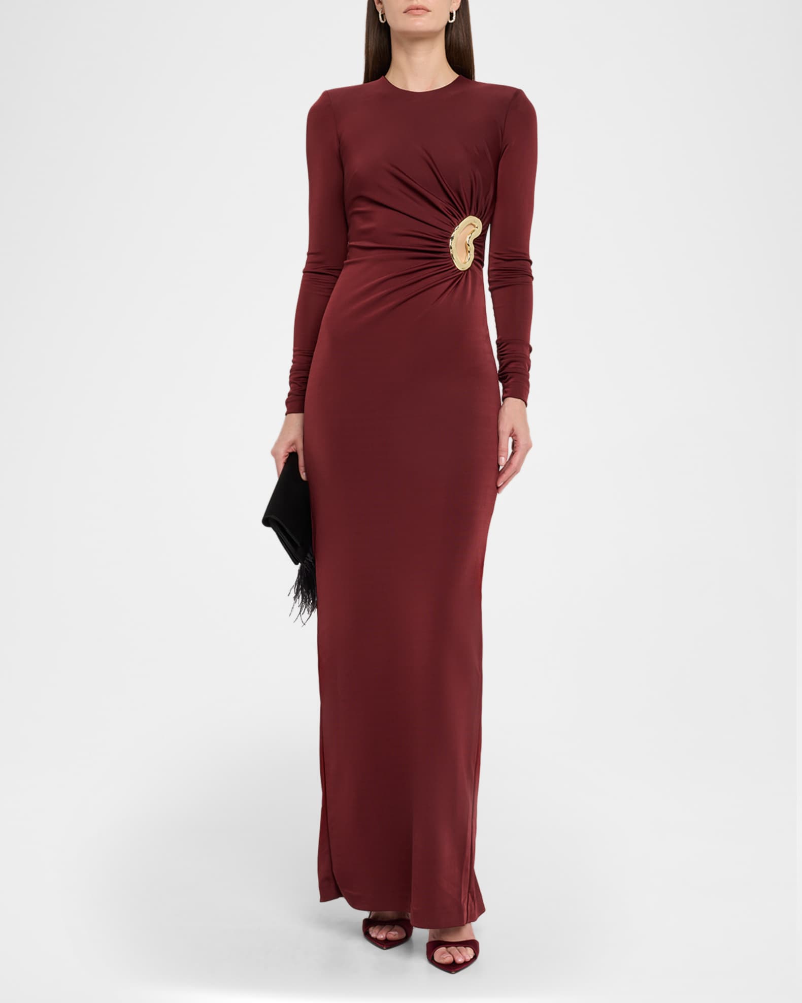 green emerald velvet dress Alexandra Gown