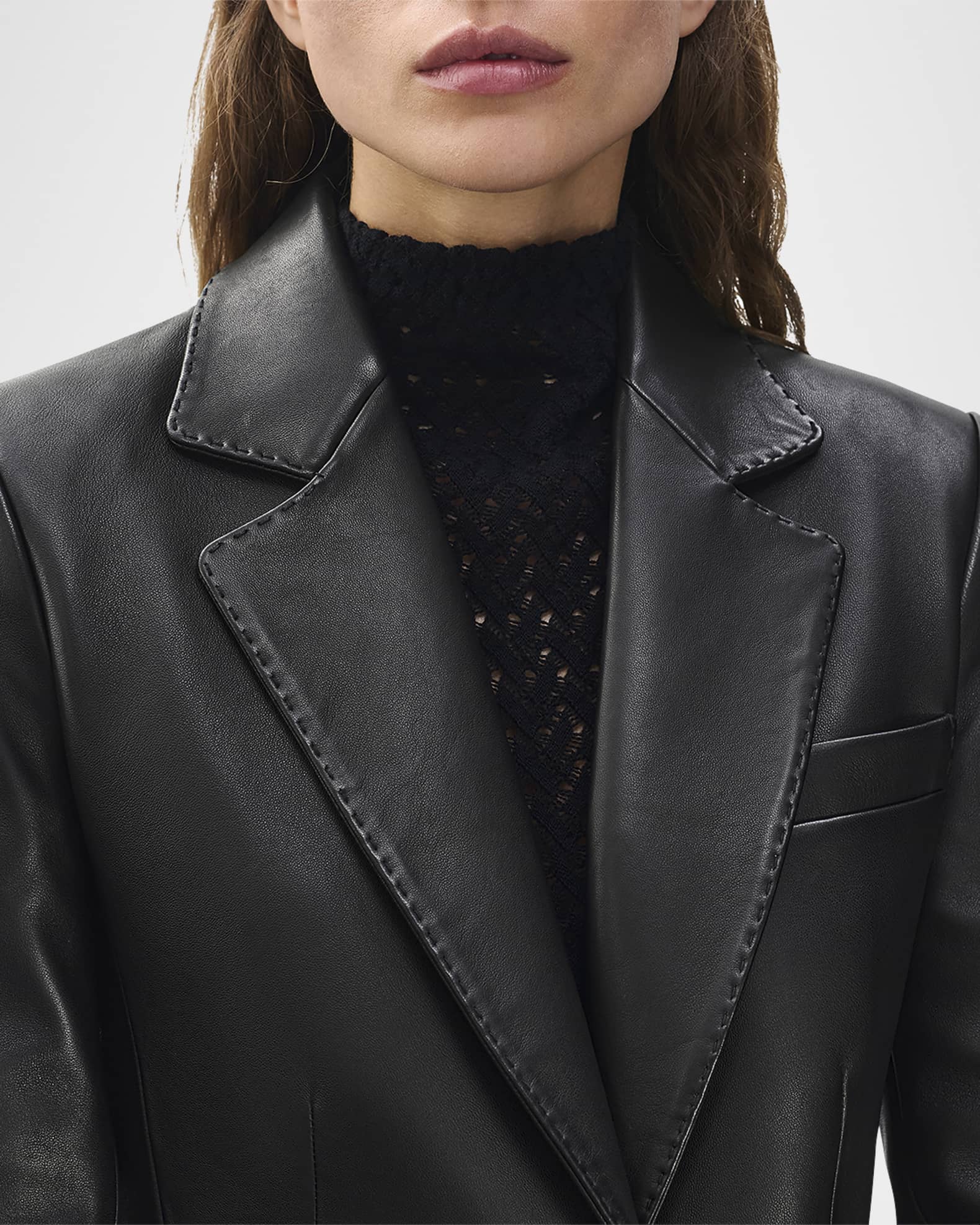 Rag & Bone Ash Leather Blazer | Neiman Marcus