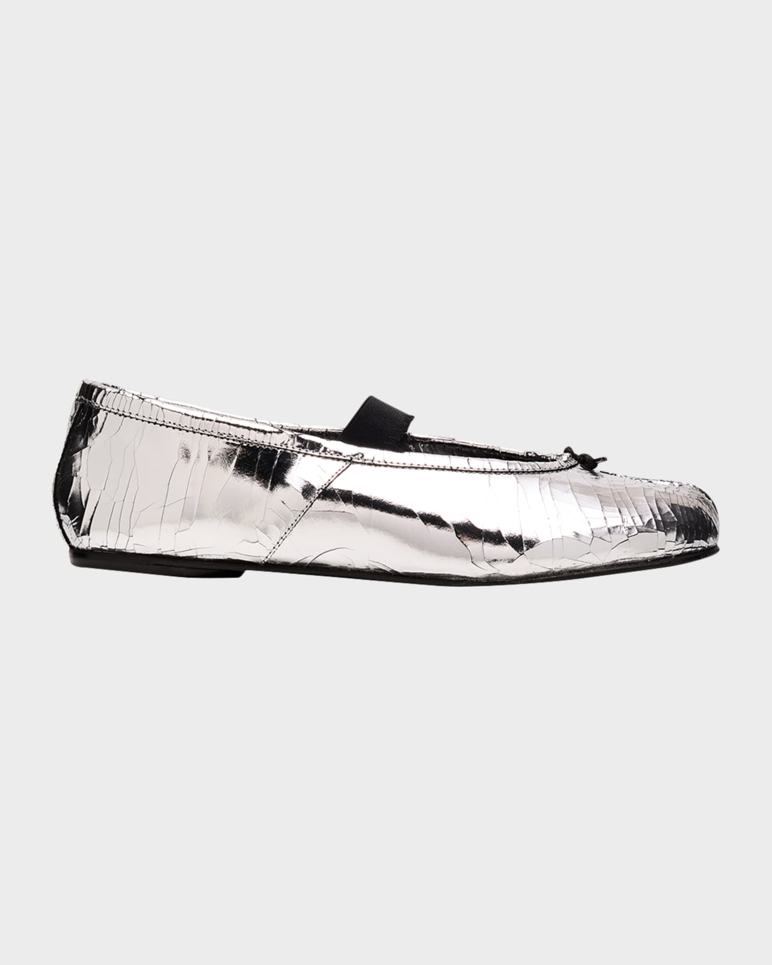 Maison Margiela Tabi Broken Mirror Leather Ballerina Flats